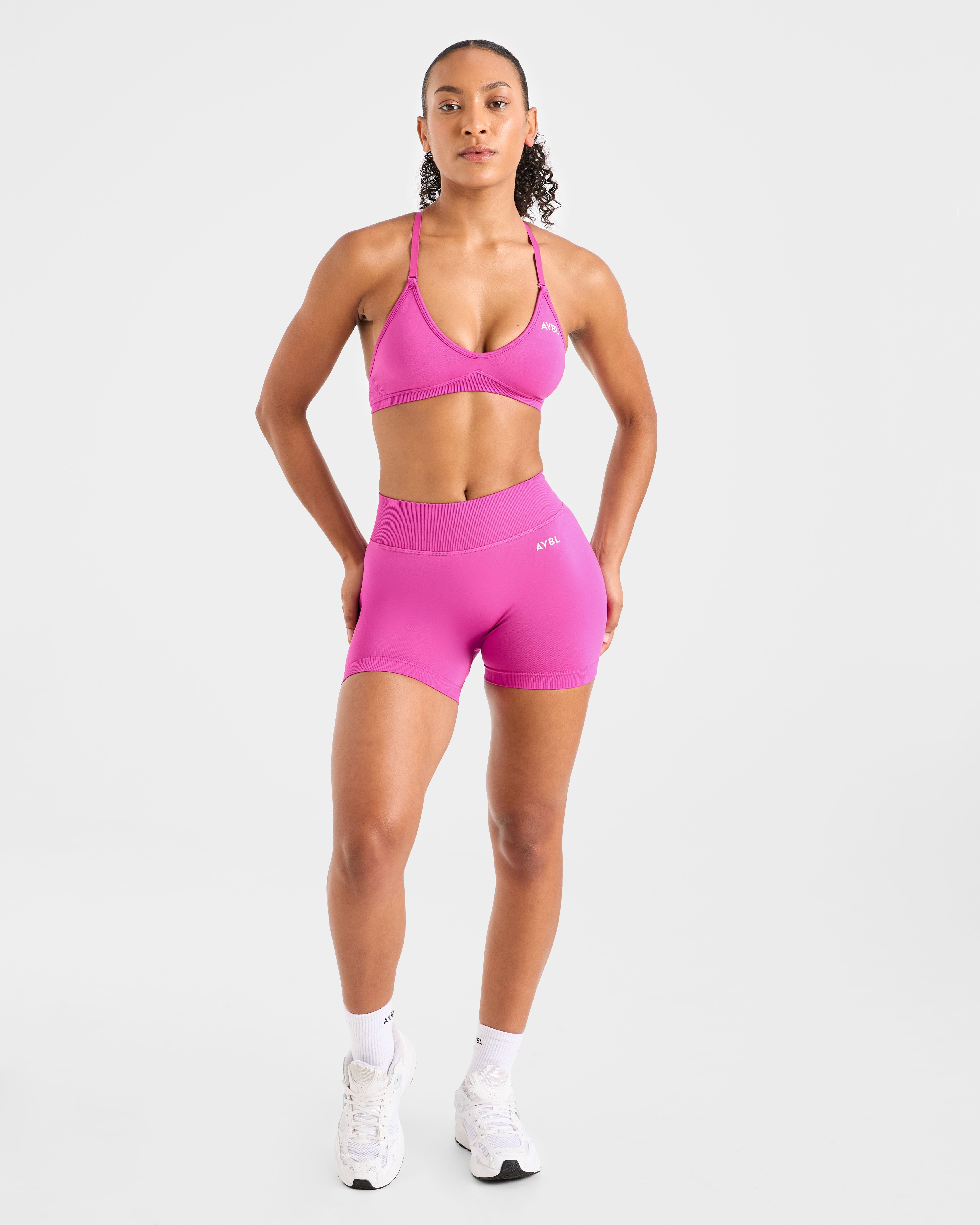 Adapt Seamless Strappy Sports Bra - Roze