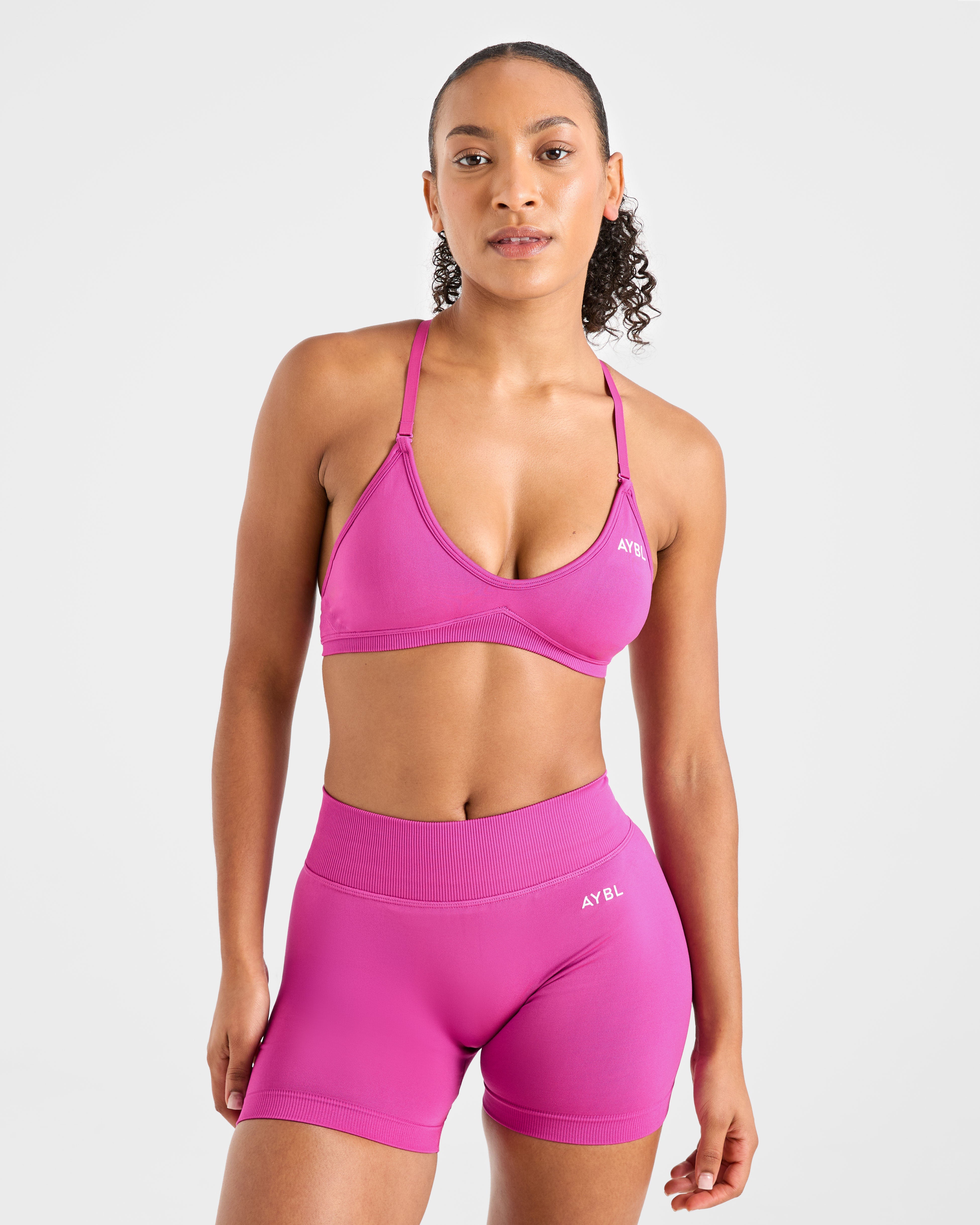 Adapt Seamless Strappy Sports Bra - Roze