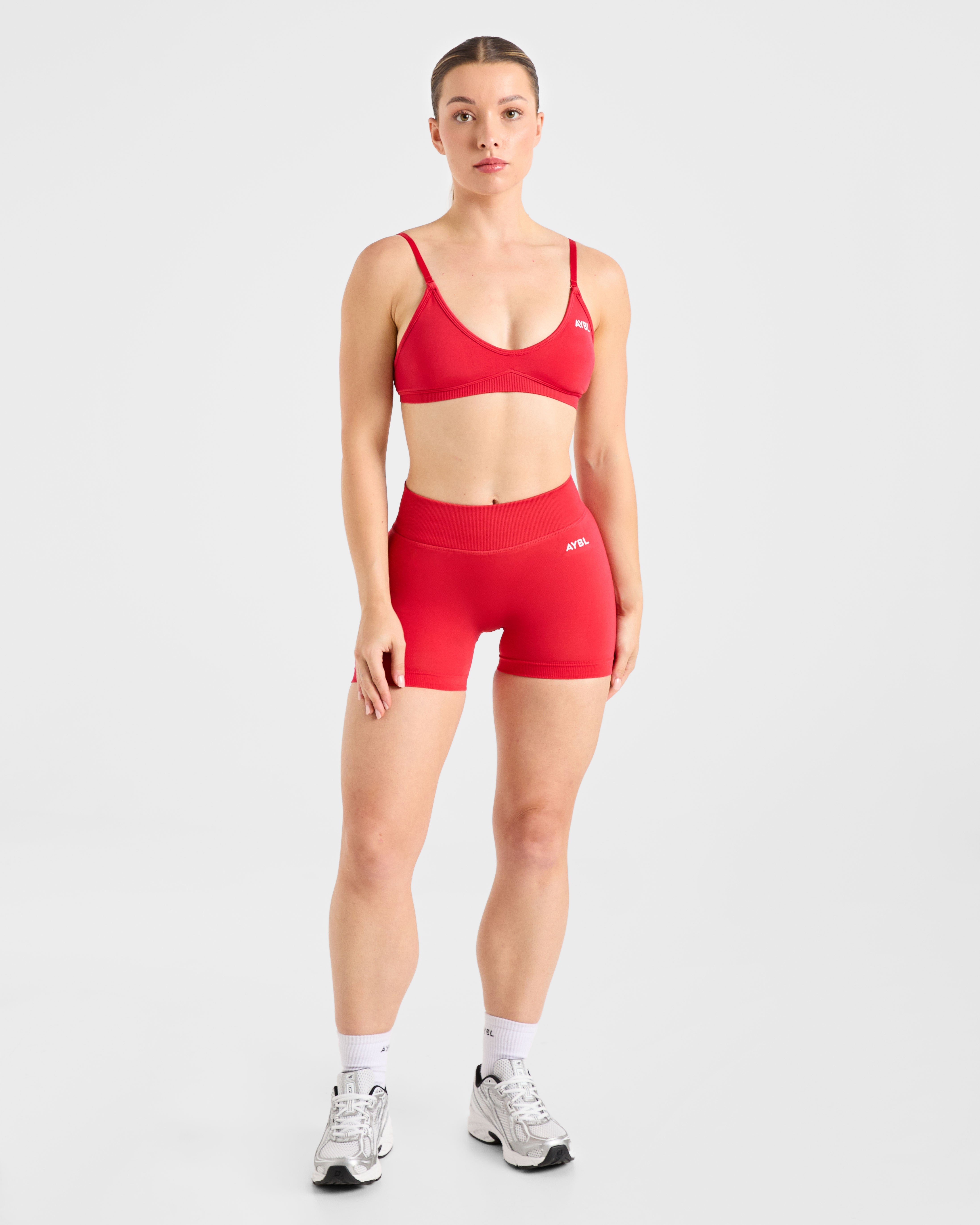 Adapt Seamless Strappy Sports Bra - Salsa Rood