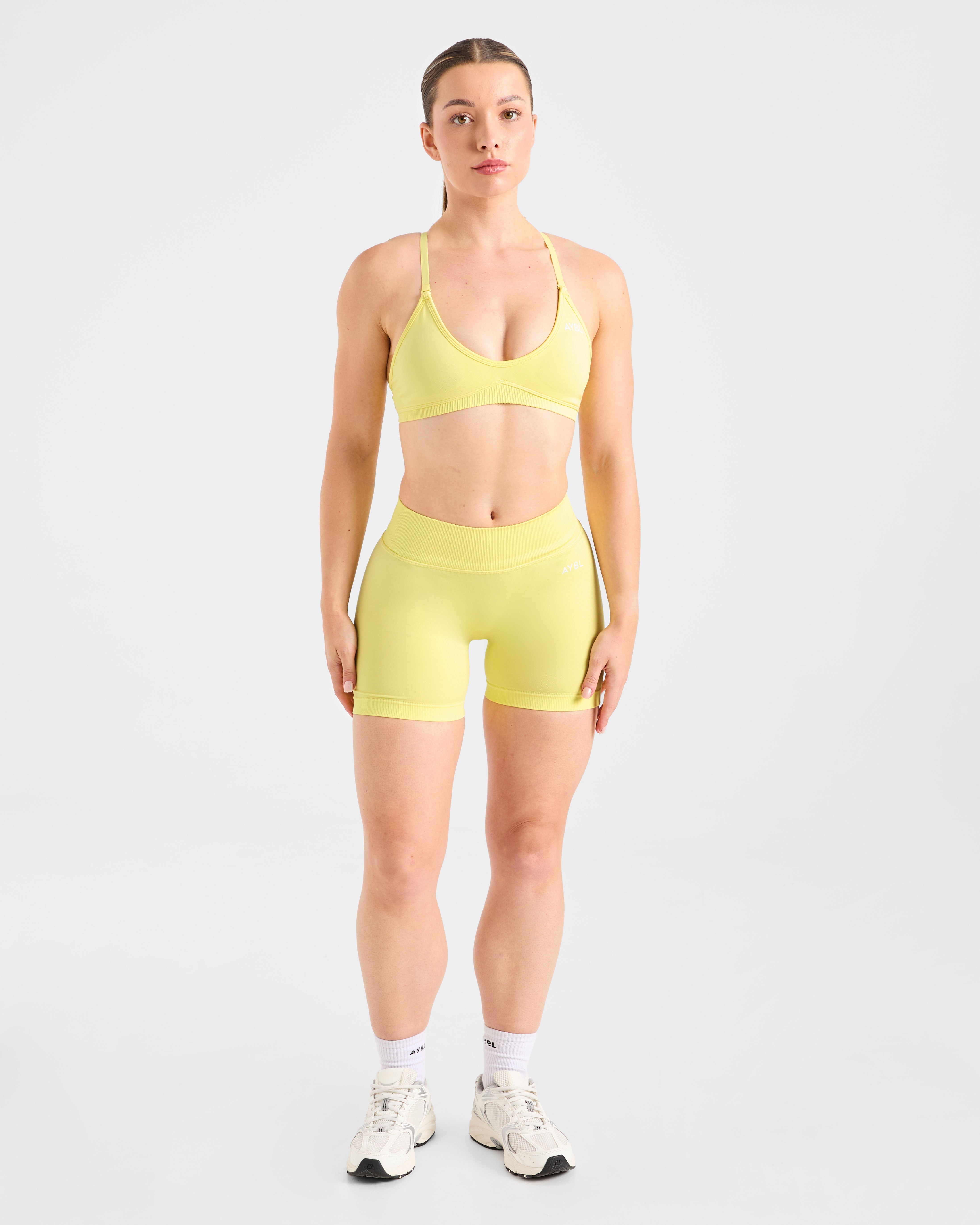 Adapt Seamless Strappy Sports Bra - Spring Geel
