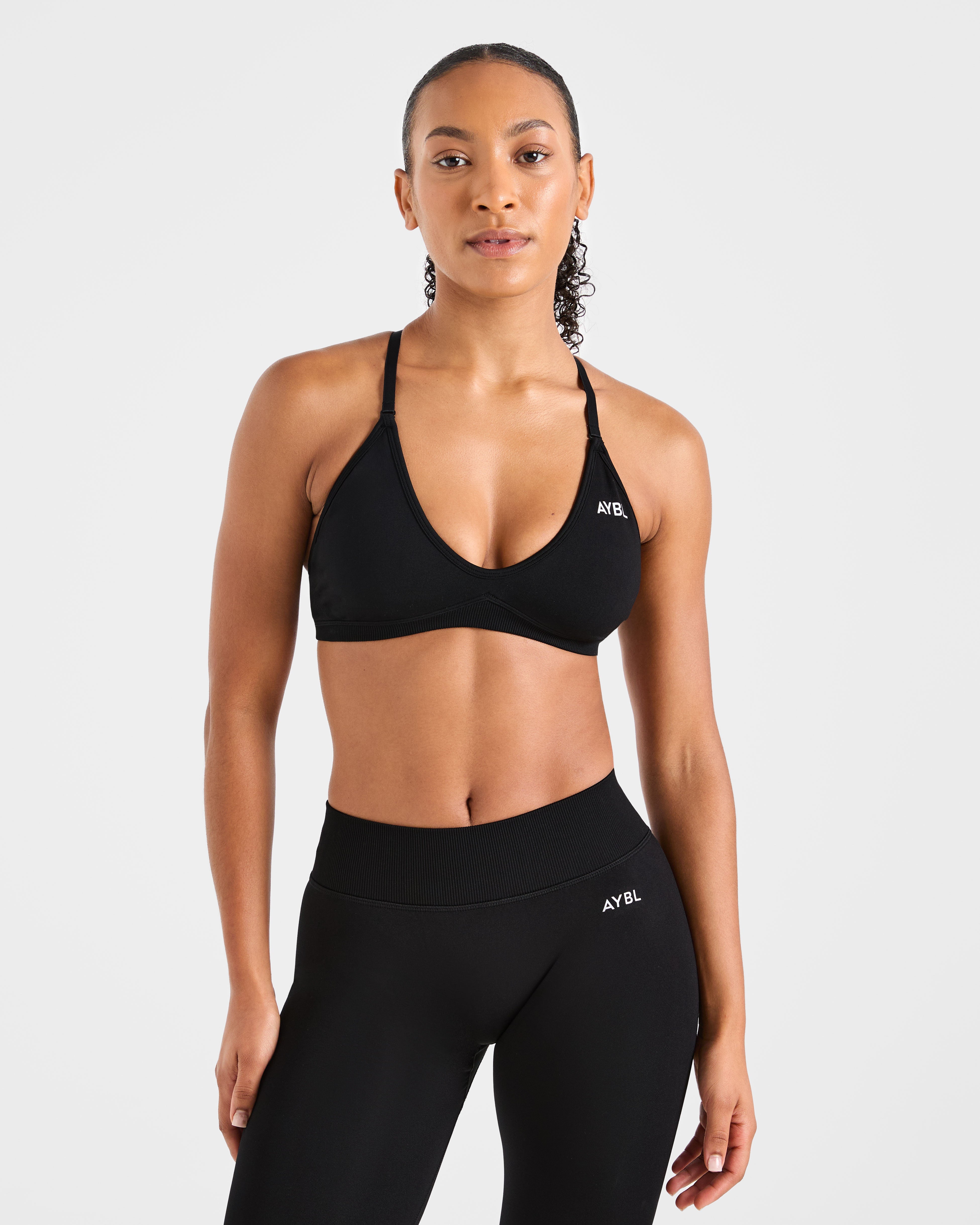 Adapt Seamless Strappy Sports Bra - Zwart