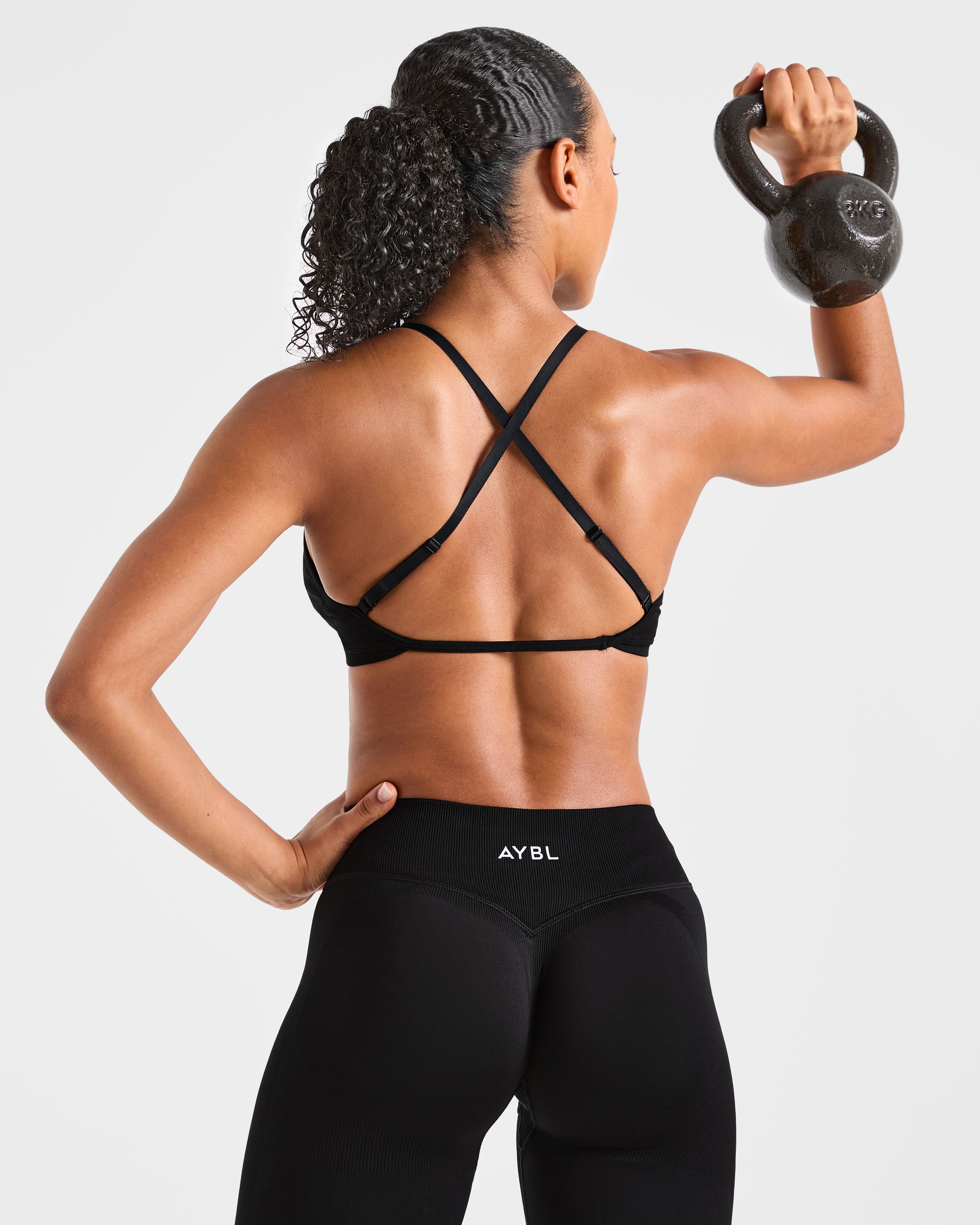 Adapt Seamless Strappy Sports Bra - Zwart