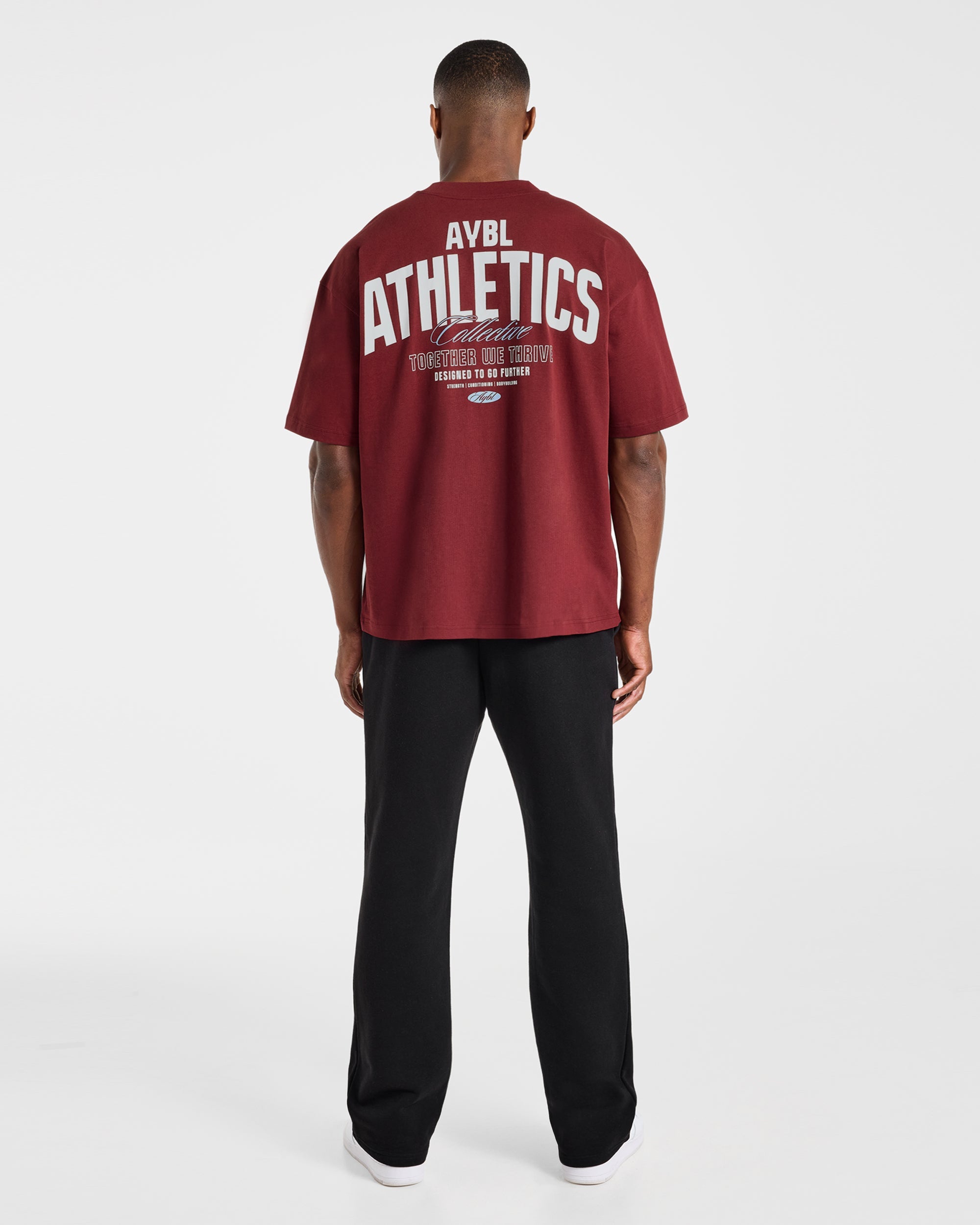 Script Collective Oversized T Shirt - Dark Burgundy