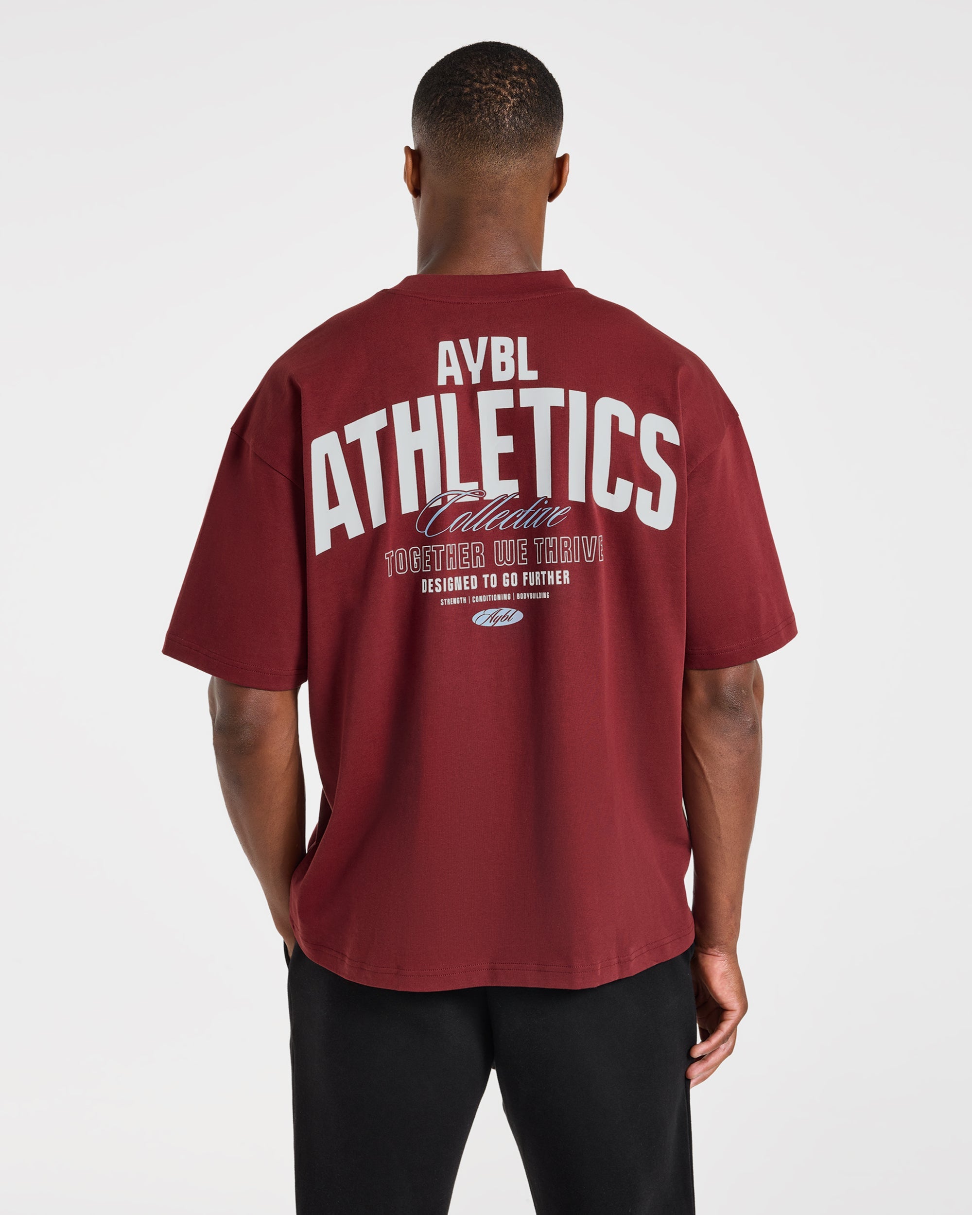 Script Collective Oversized T Shirt - Dark Burgundy
