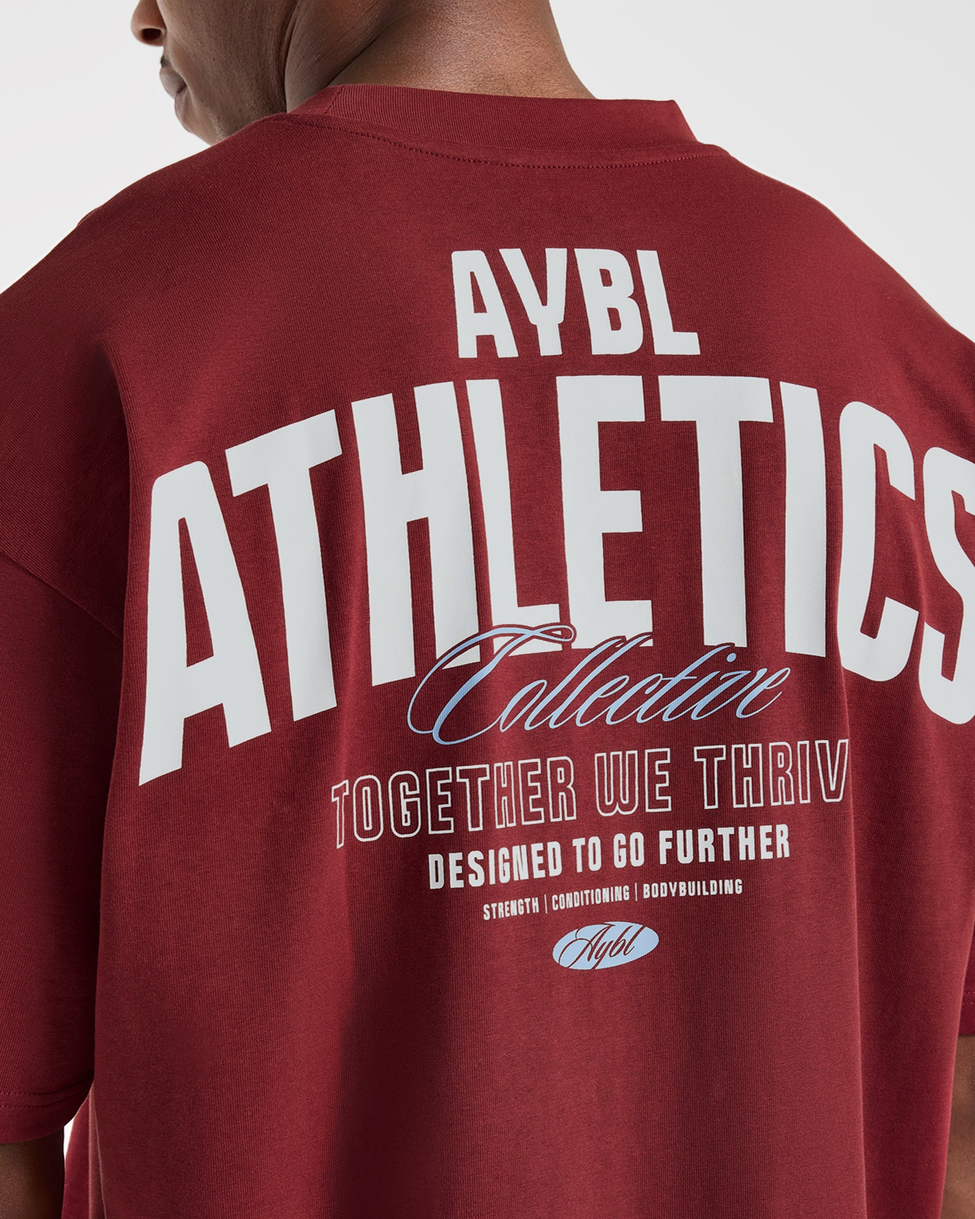 Script Collective Oversized T Shirt - Dark Burgundy