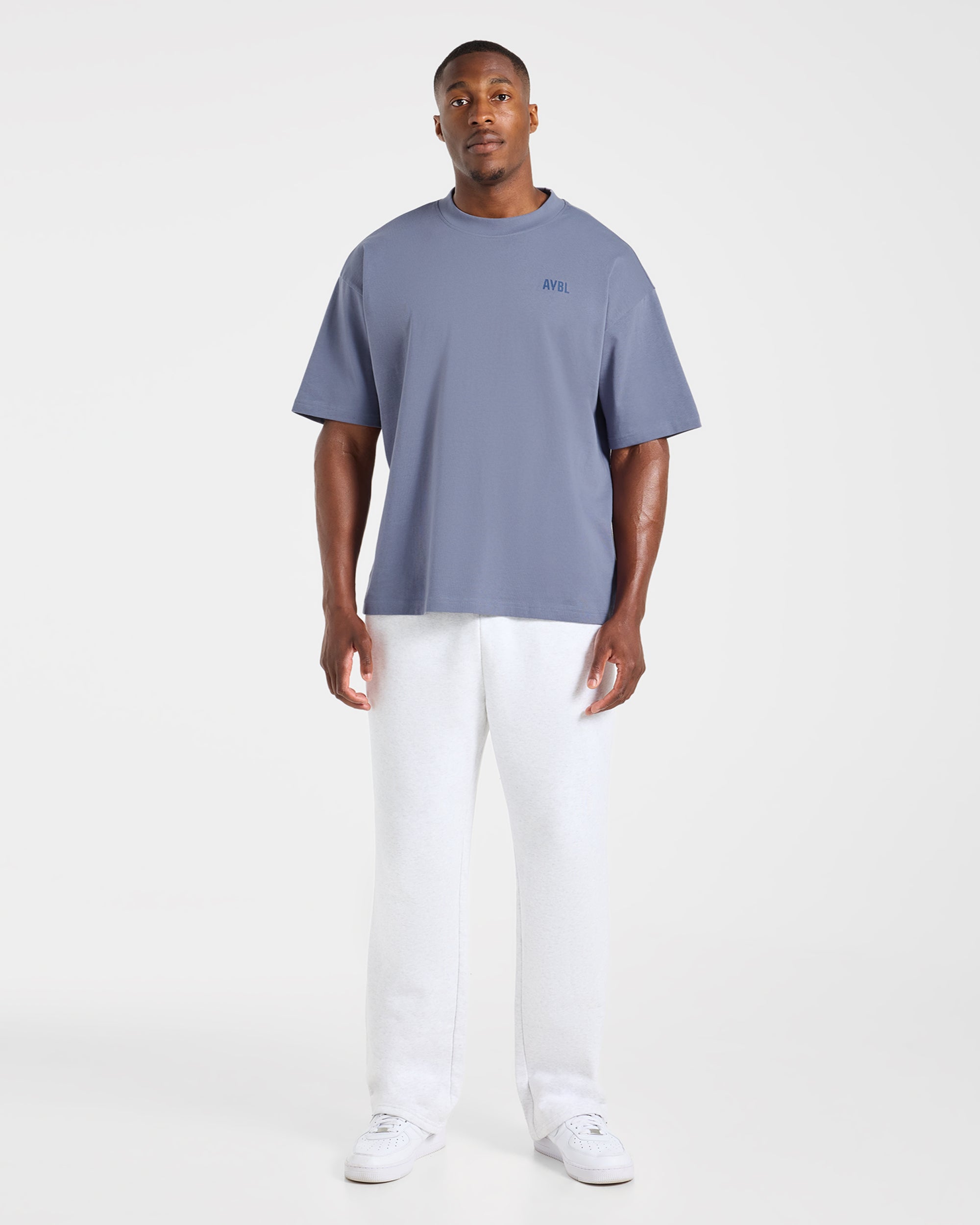 Script Collective Oversized T Shirt - Titanium Blauw