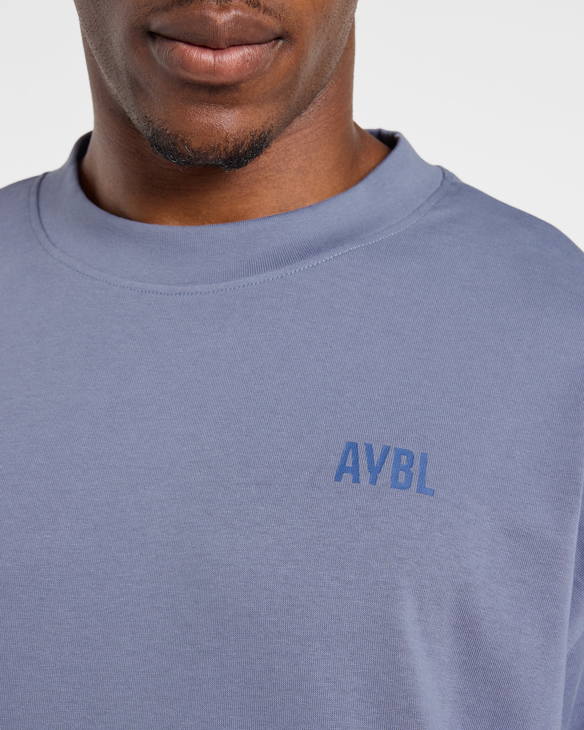 Script Collective Oversized T Shirt - Titanium Blauw
