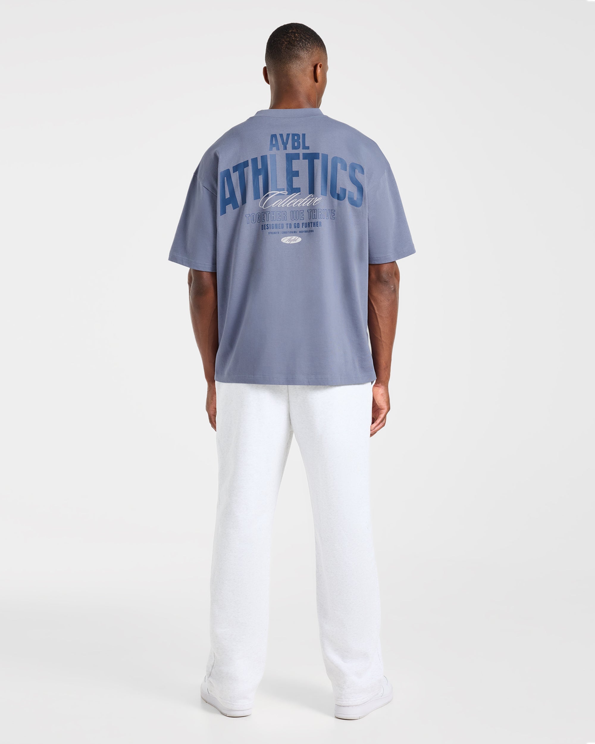 Script Collective Oversized T Shirt - Titanium Blauw