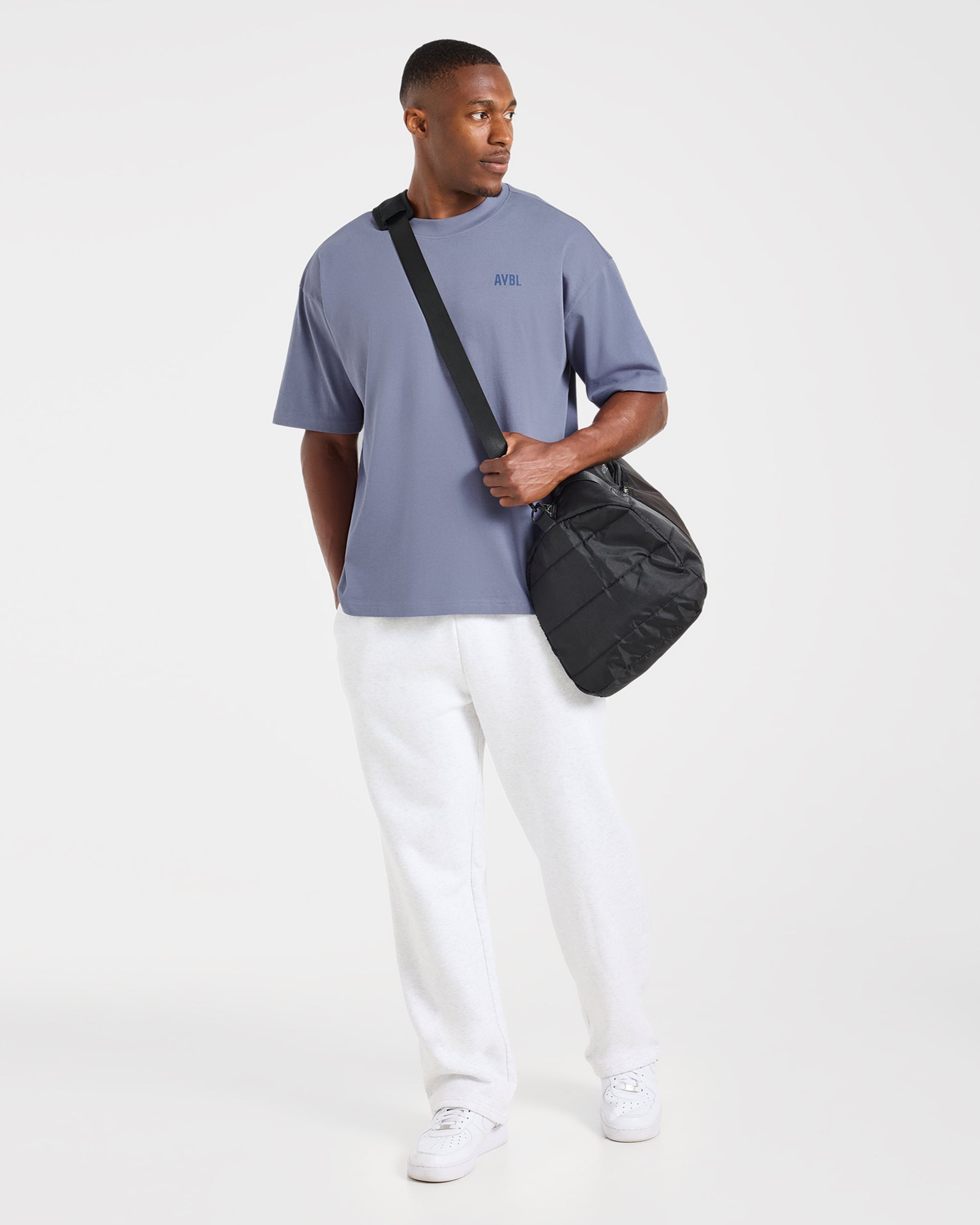 Script Collective Oversized T Shirt - Titanium Blauw