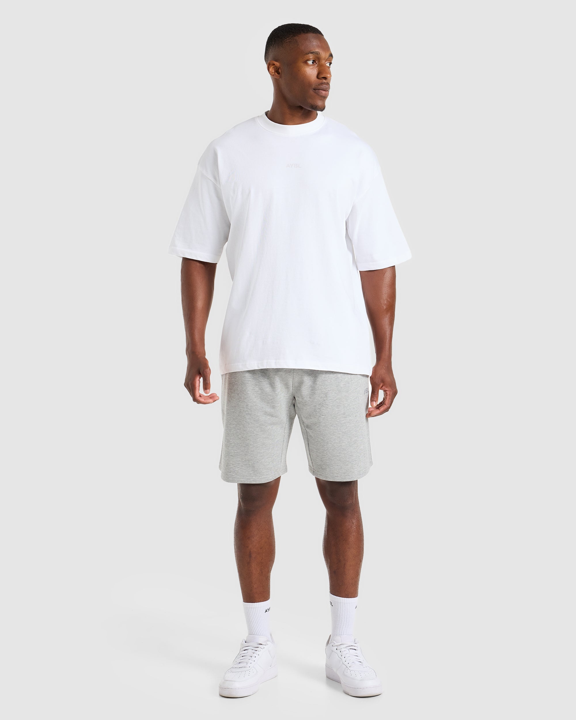 Craft Oversized Shorts - Mid Marl Grijs