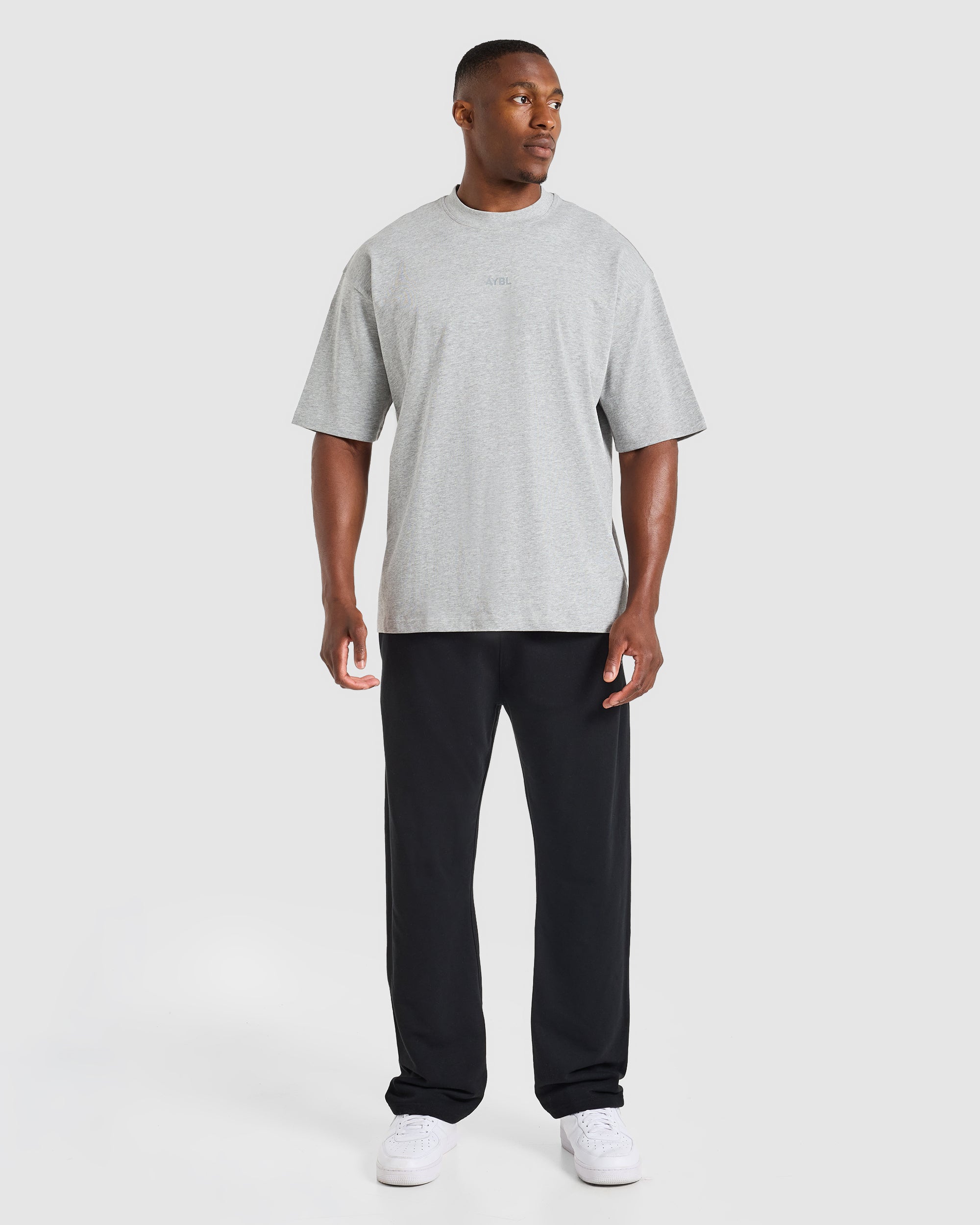 Craft Oversized T Shirt - Mid Marl Grijs