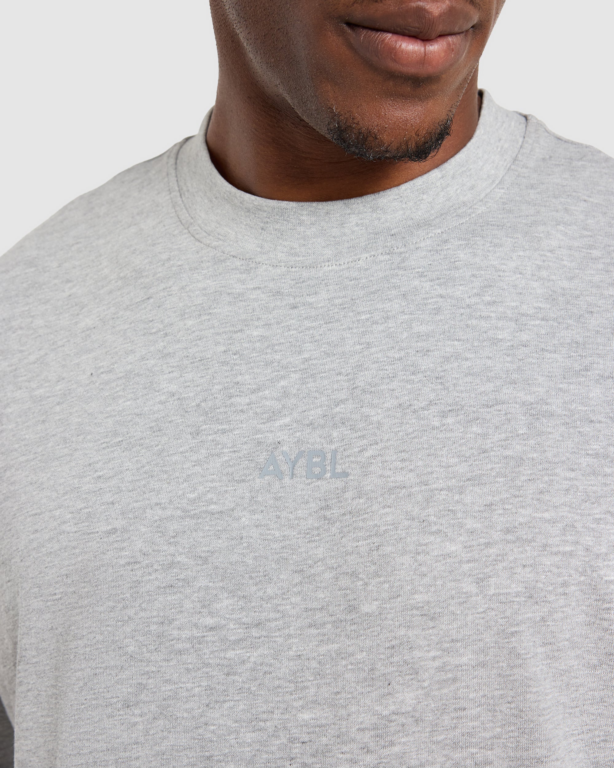 Craft Oversized T Shirt - Mid Marl Grijs