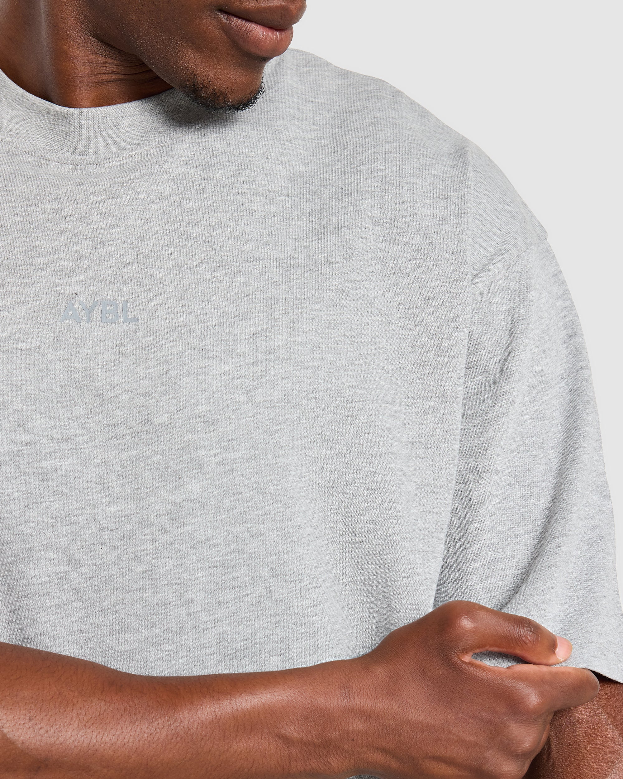 Craft Oversized T Shirt - Mid Marl Grijs