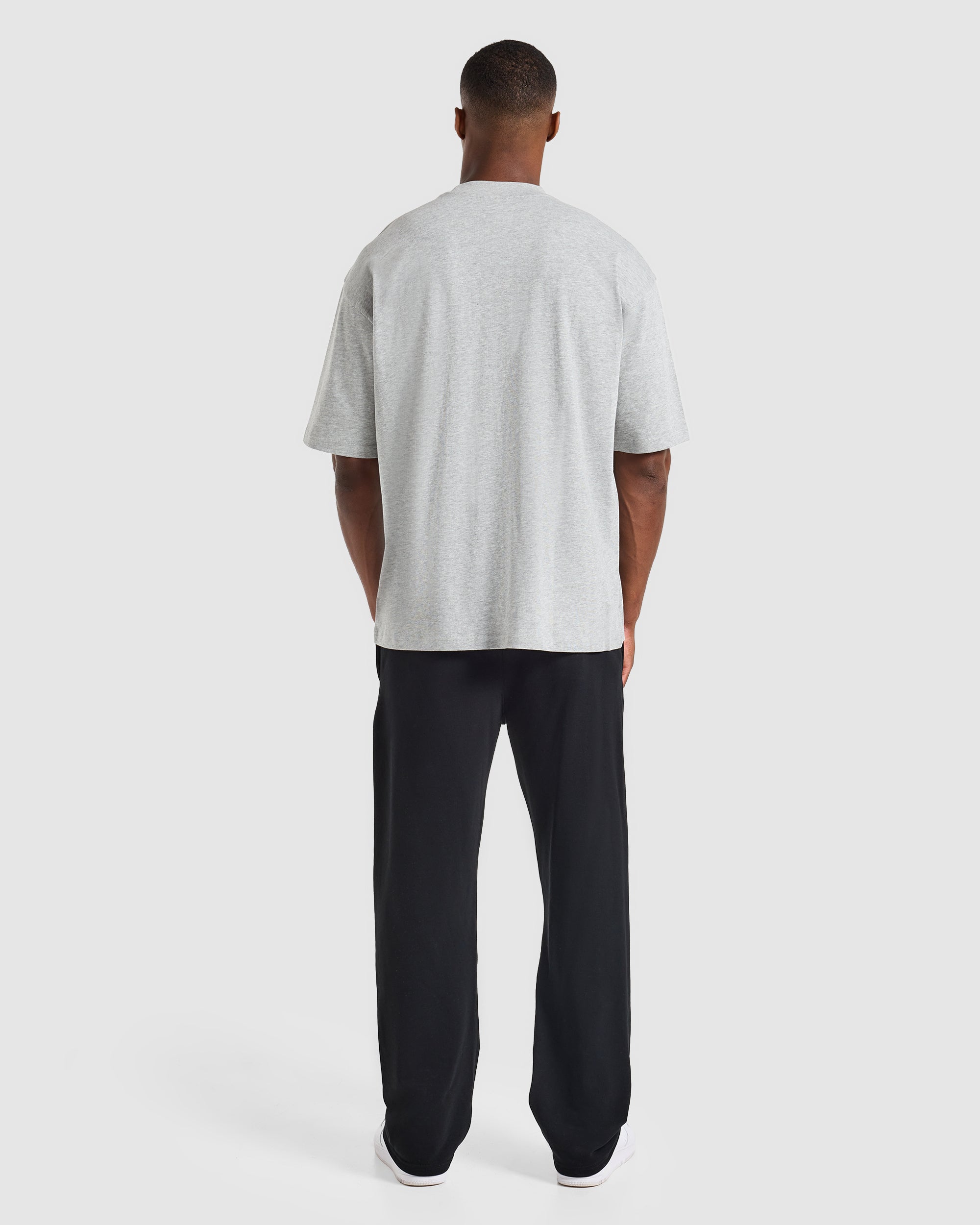Craft Oversized T Shirt - Mid Marl Grijs