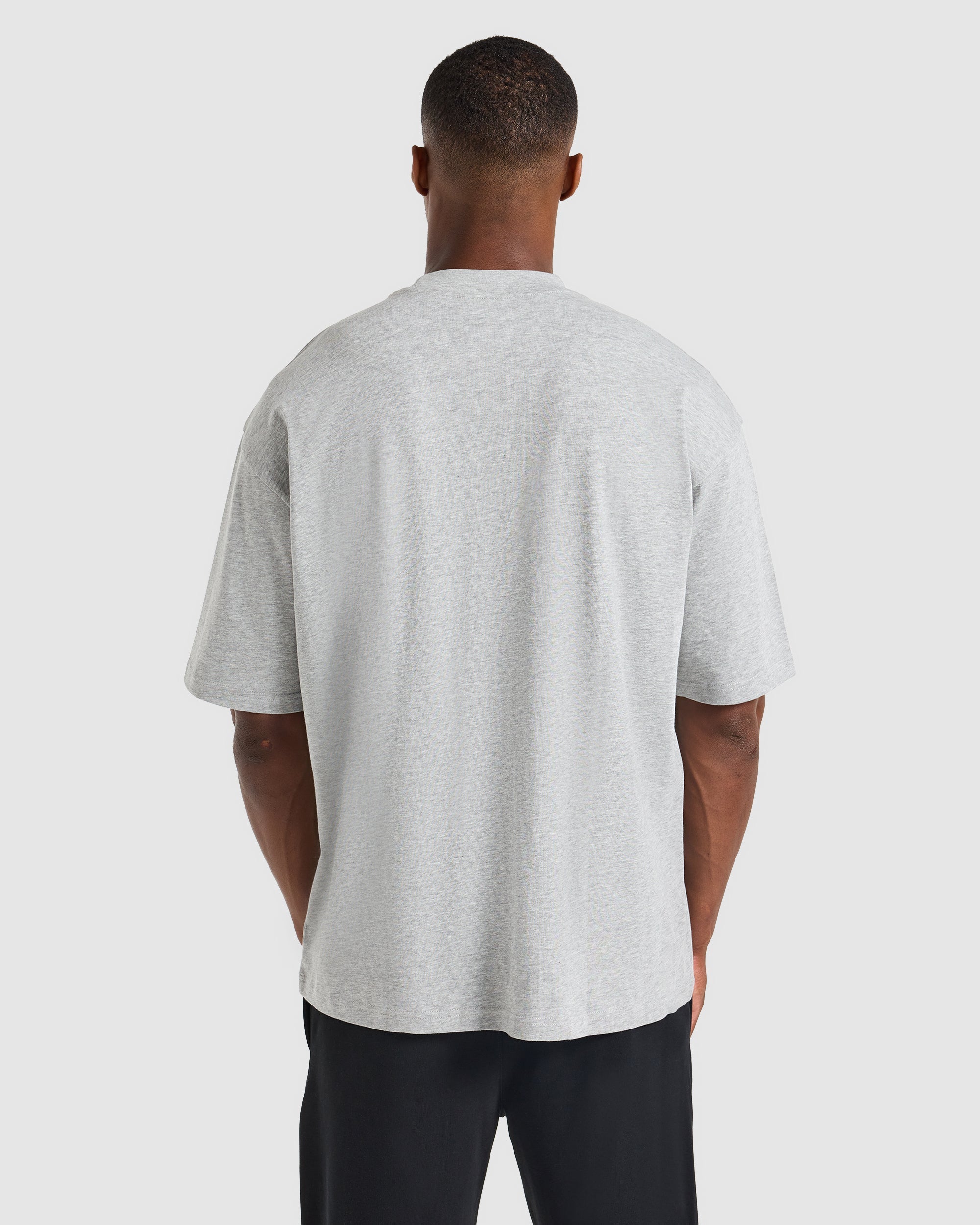 Craft Oversized T Shirt - Mid Marl Grijs