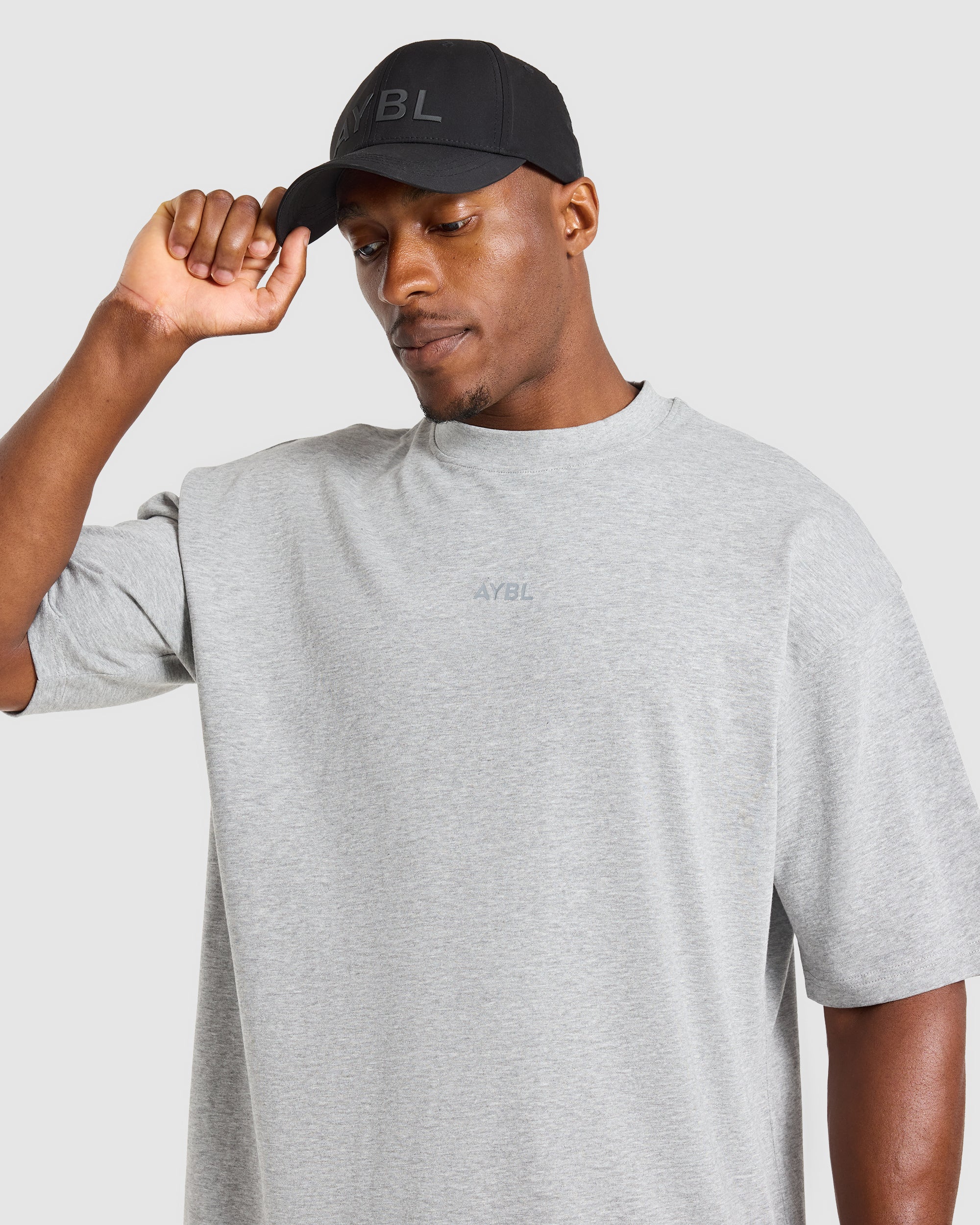 Craft Oversized T Shirt - Mid Marl Grijs