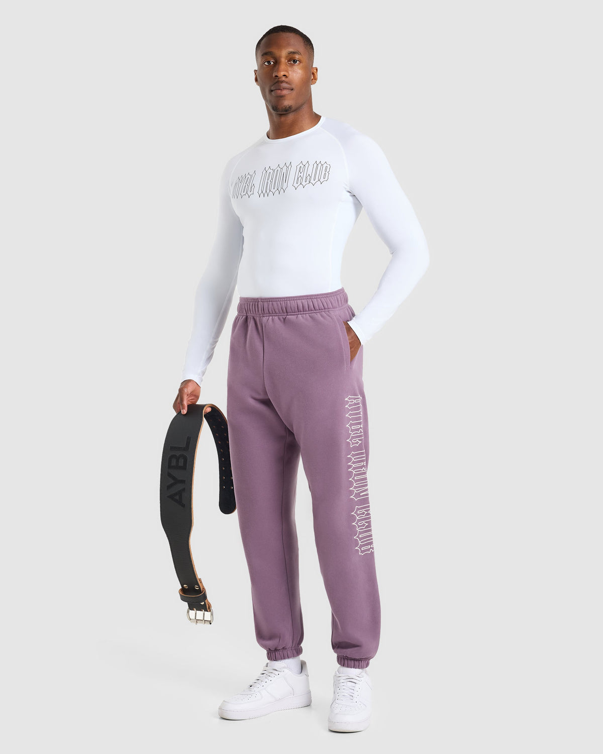 AYBL Iron Club Oversized Joggers - Midnight Paars