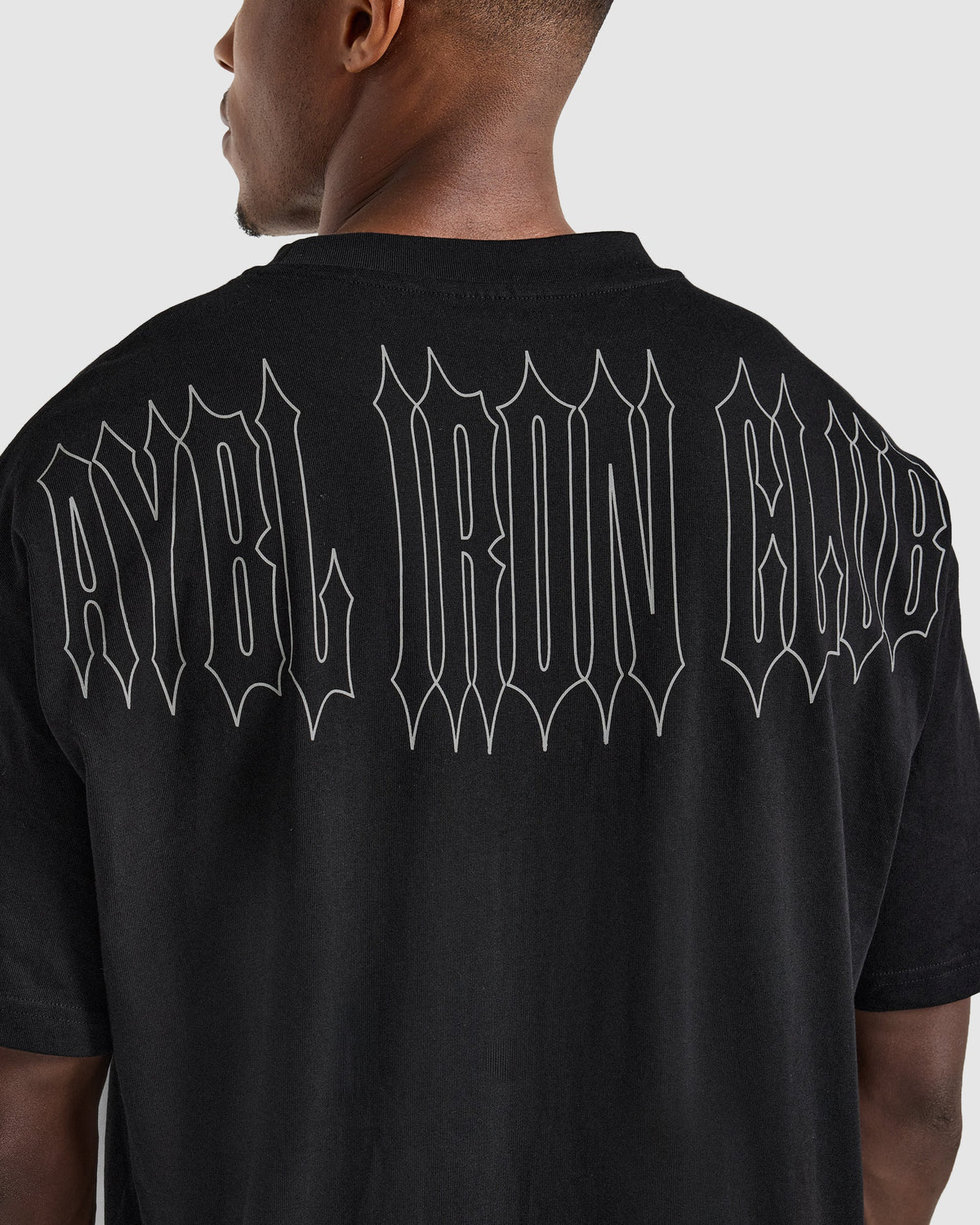 AYBL Iron Club Graphic Oversized T Shirt - Zwart