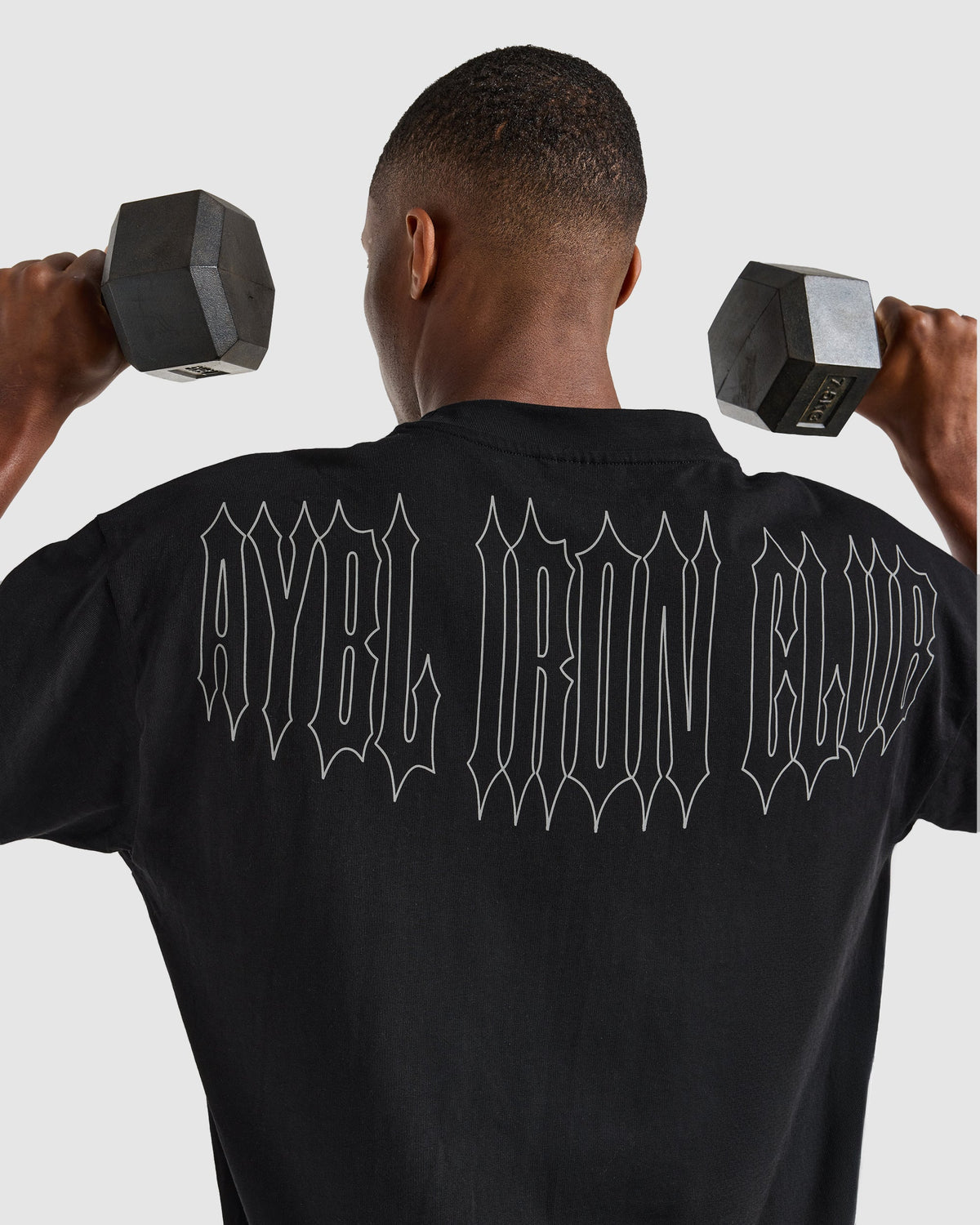 AYBL Iron Club Graphic Oversized T Shirt - Zwart