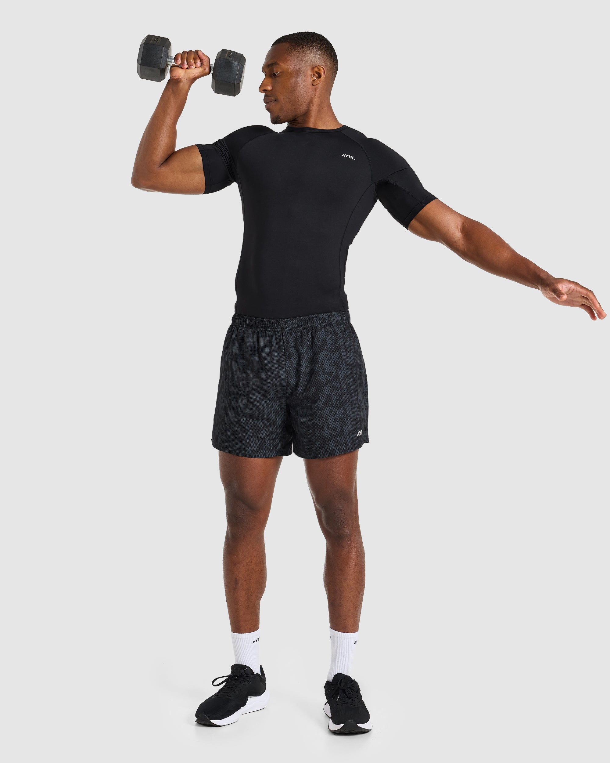 Core 5" Shorts - Zwart Camo