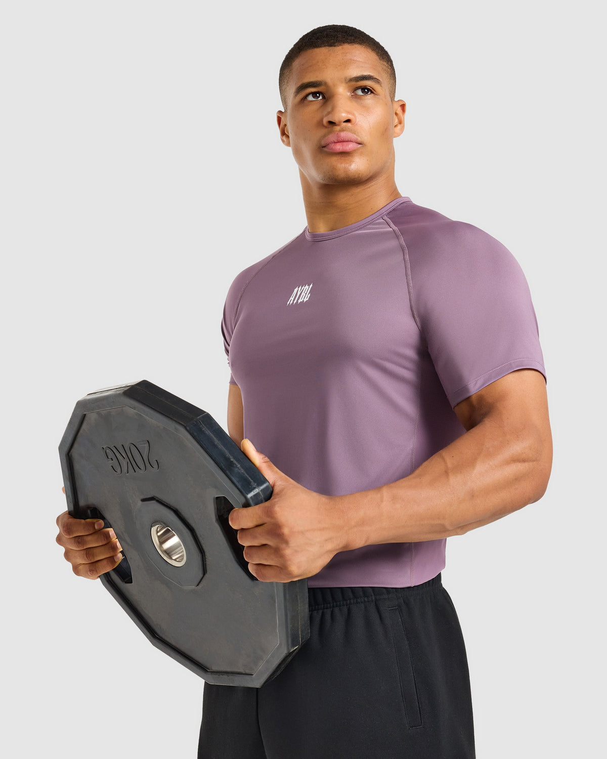 AYBL Iron Club Compression Relaxed T Shirt - Midnight Paars