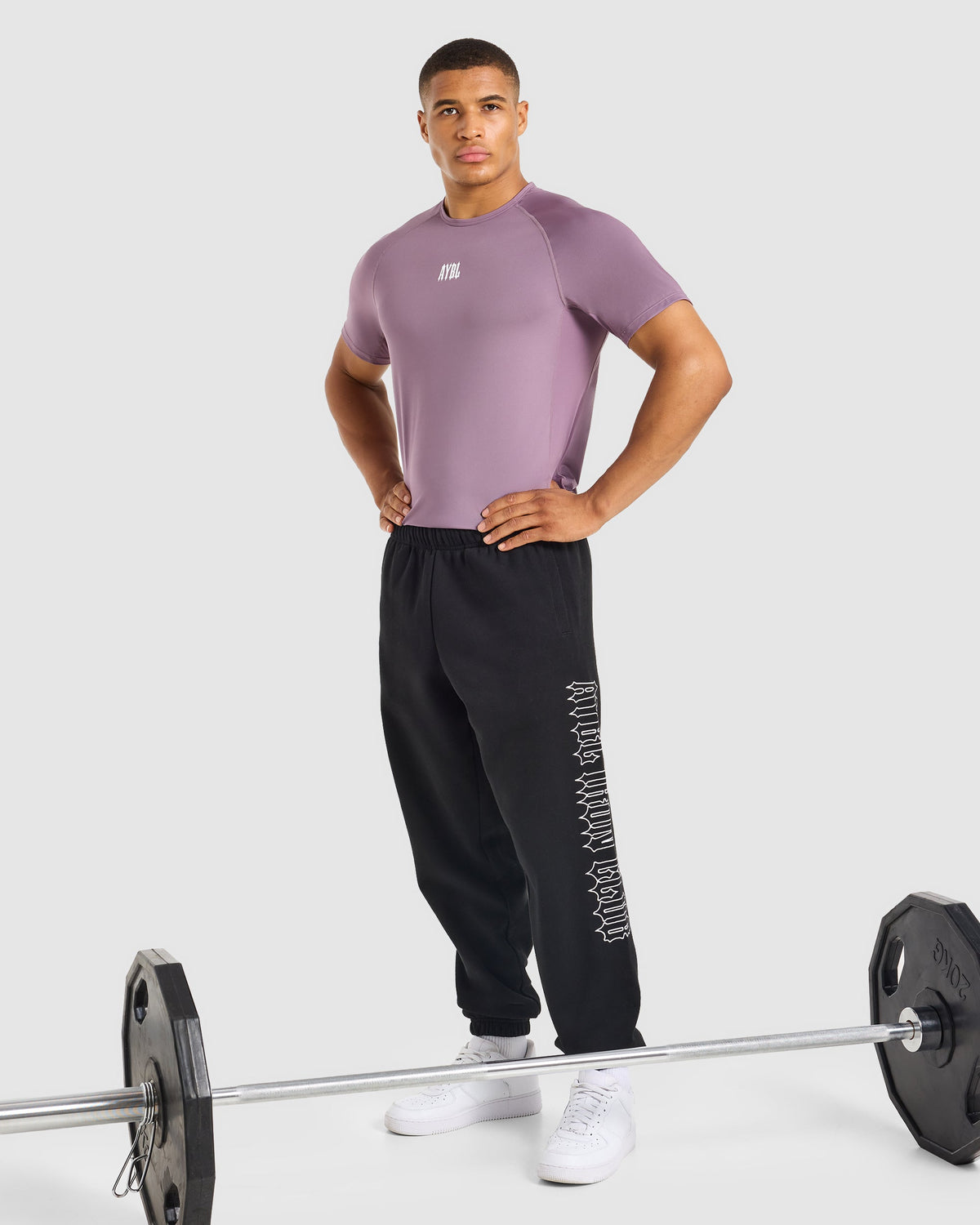 AYBL Iron Club Compression Relaxed T Shirt - Midnight Paars