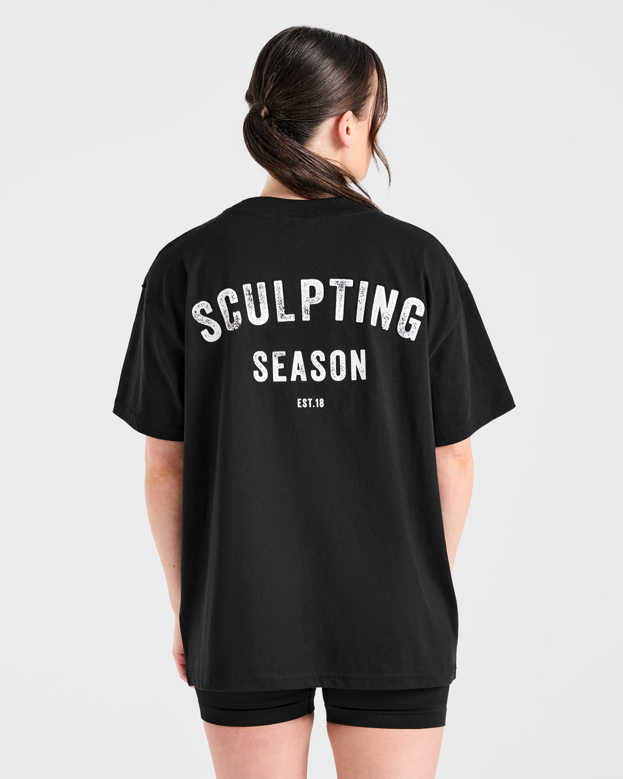 Sculpting Season Oversized T Shirt - Zwart