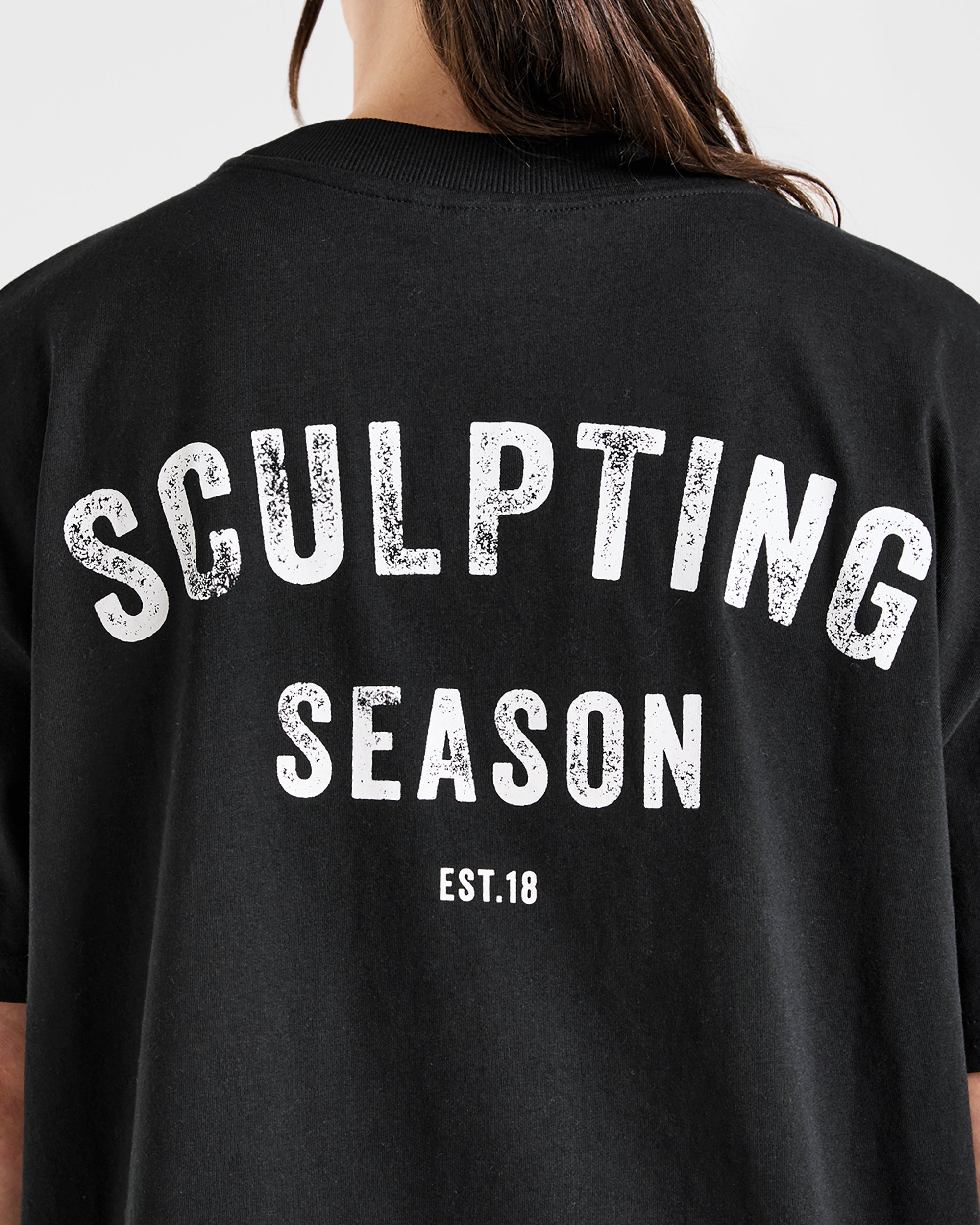 Sculpting Season Oversized T Shirt - Zwart