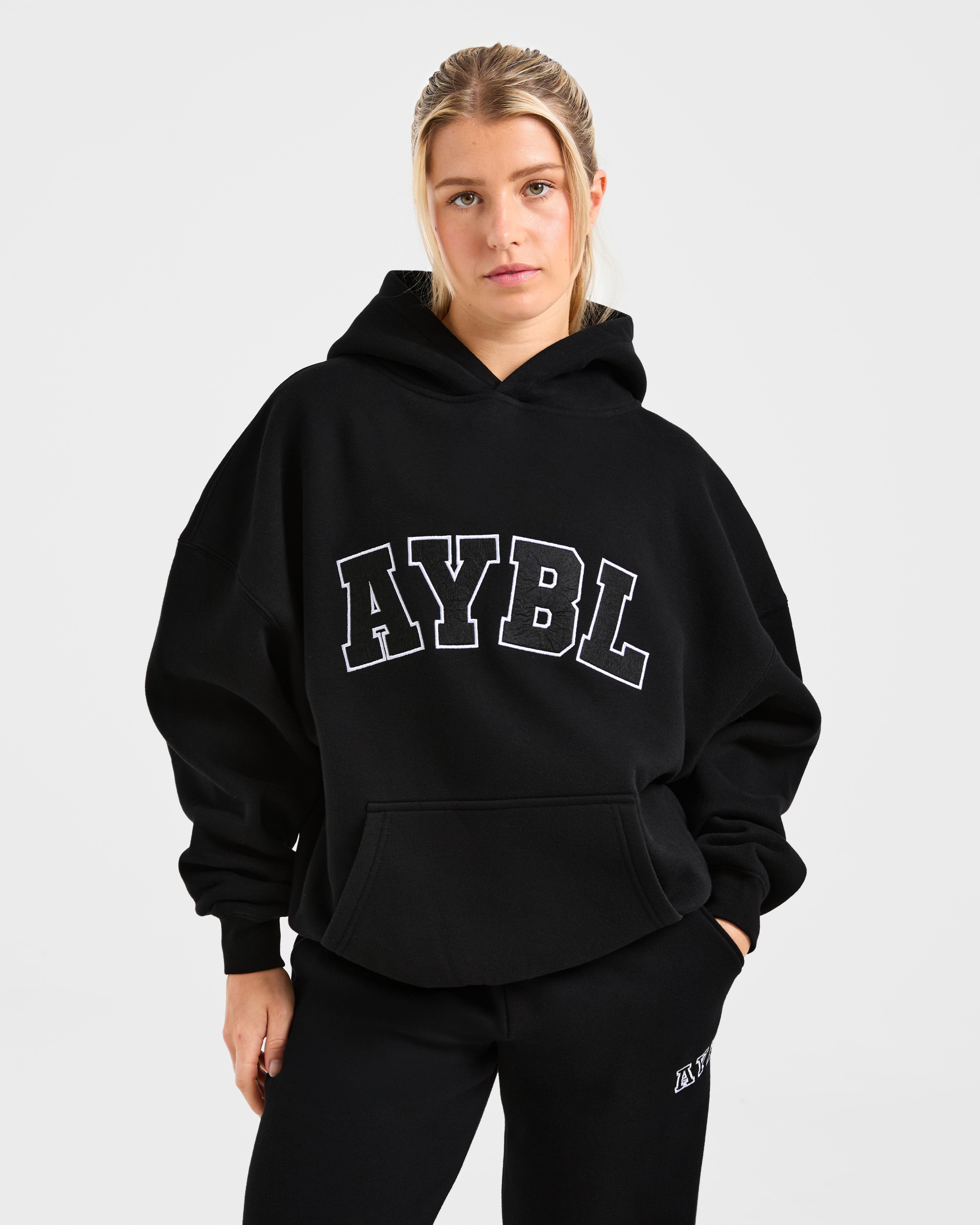 Varsity 2.0 Oversized Hoodie - Zwart