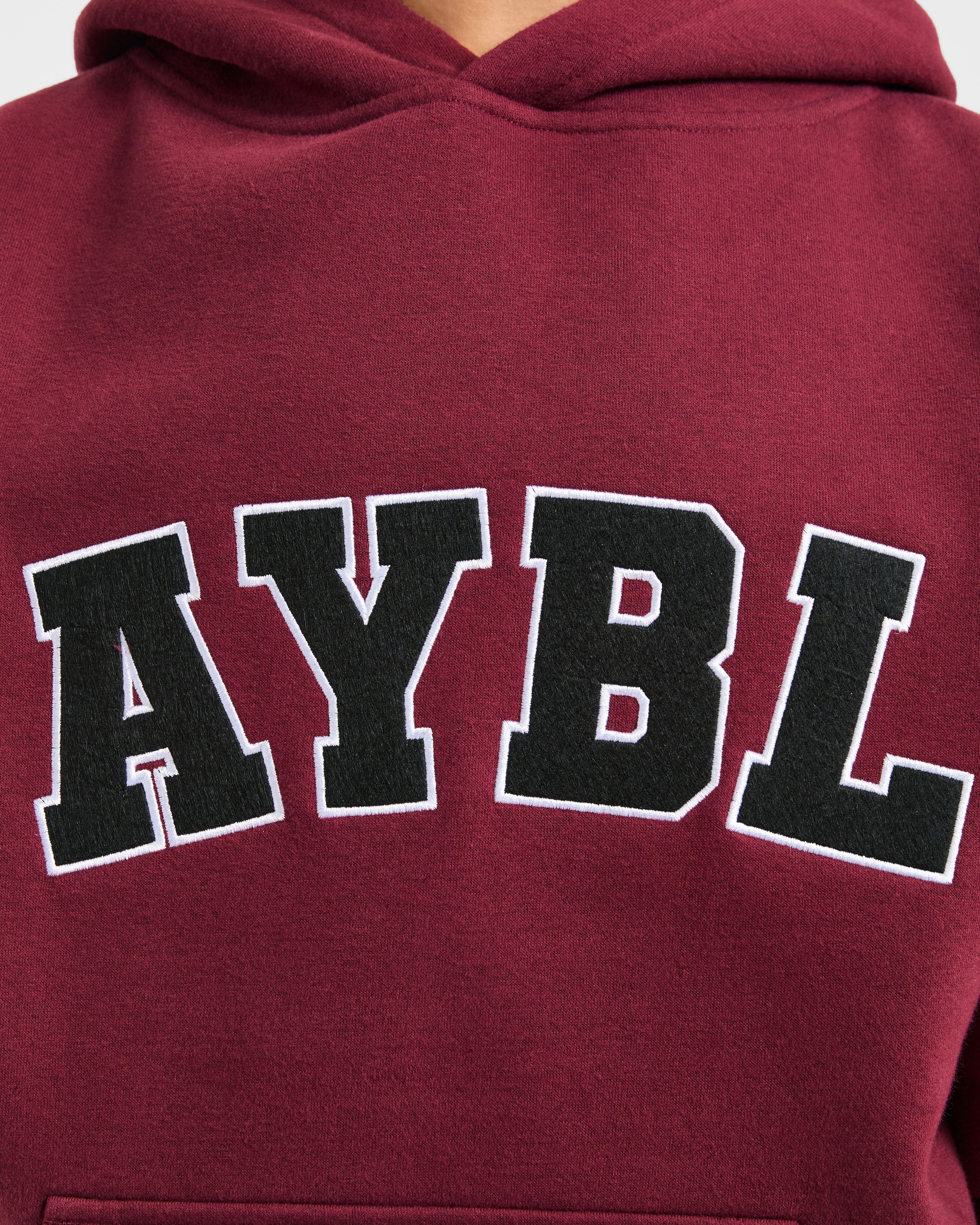 Varsity 2.0 Oversized Hoodie - Rood Wine