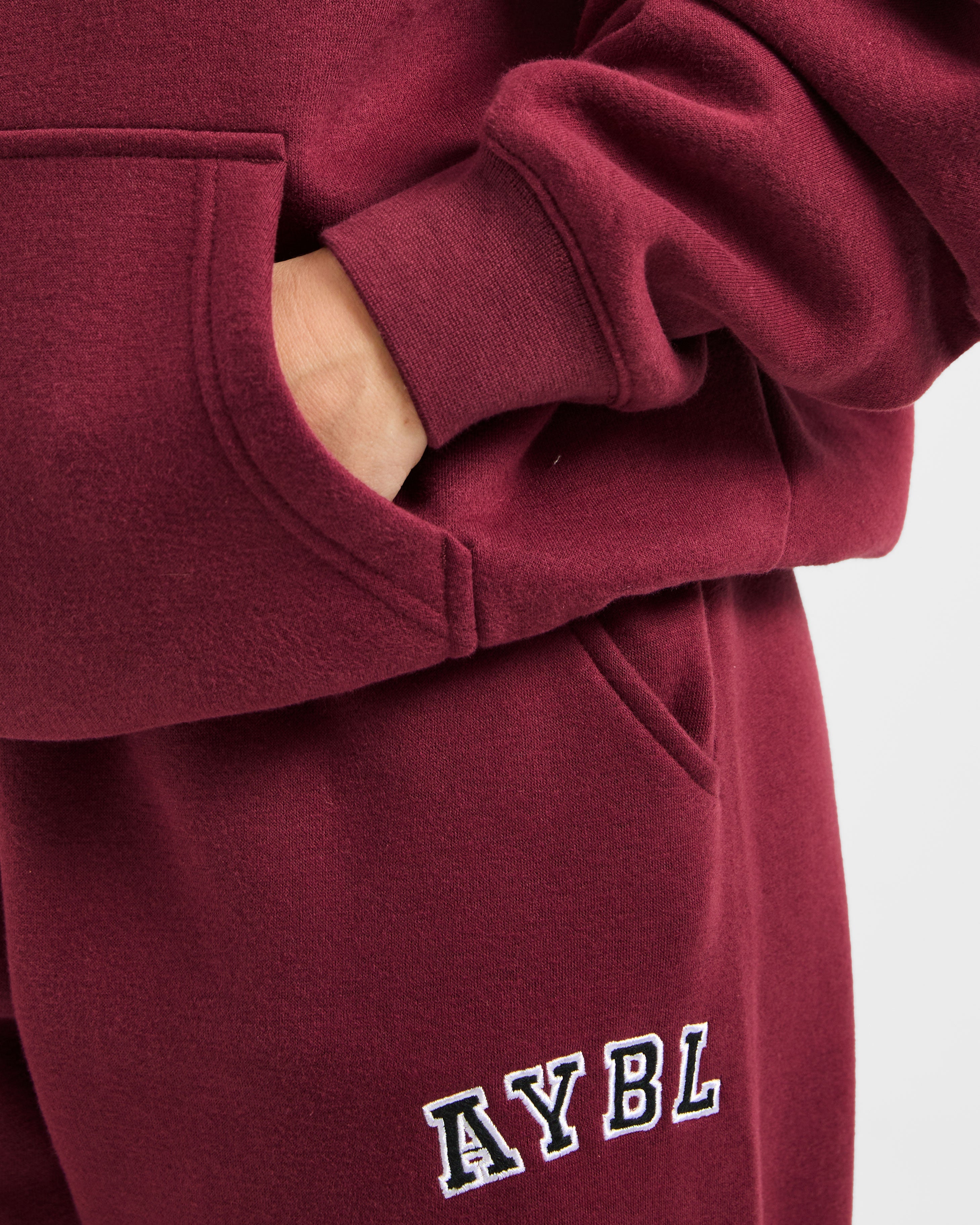 Varsity 2.0 Oversized Hoodie - Rood Wine