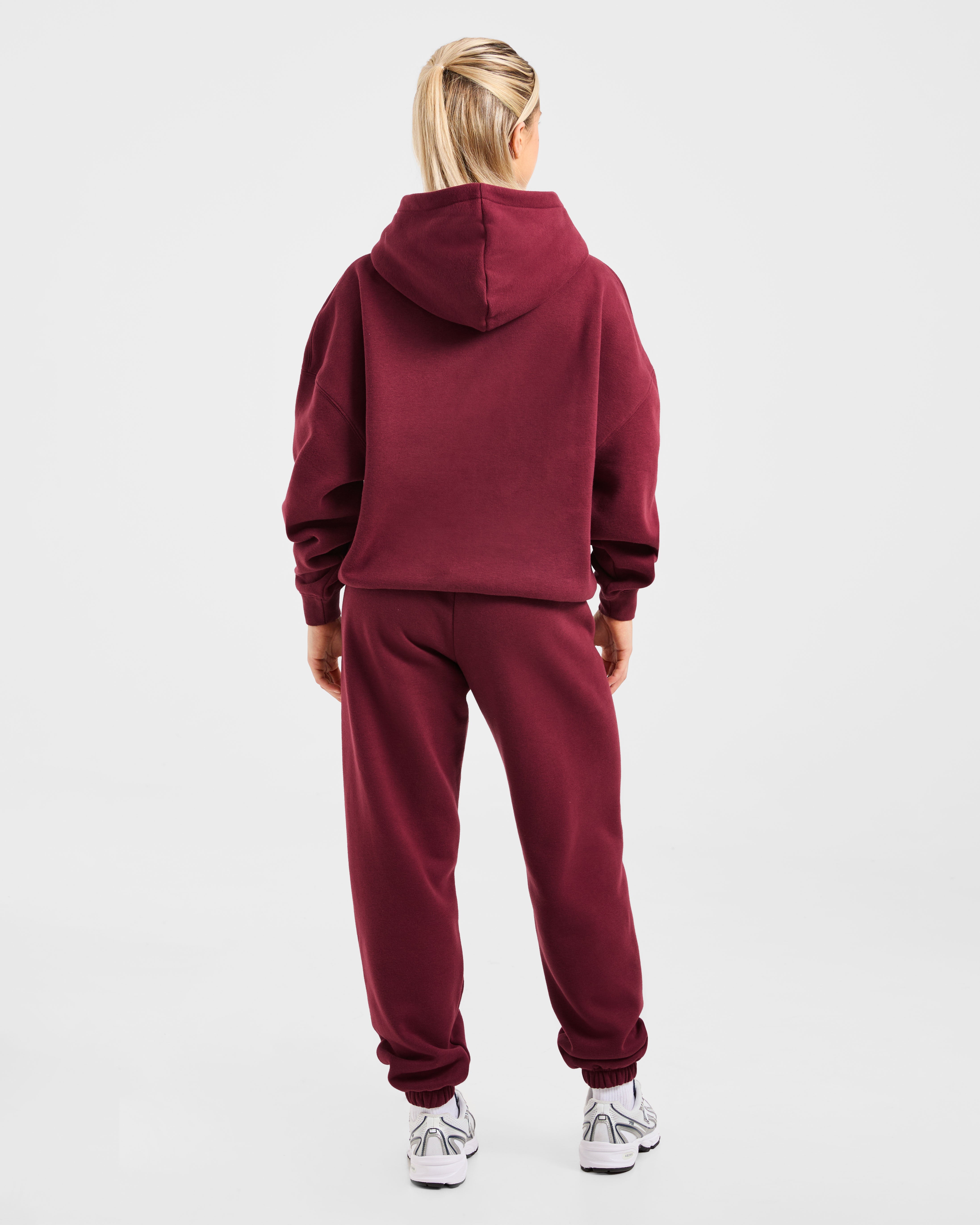 Varsity 2.0 Oversized Hoodie - Rood Wine