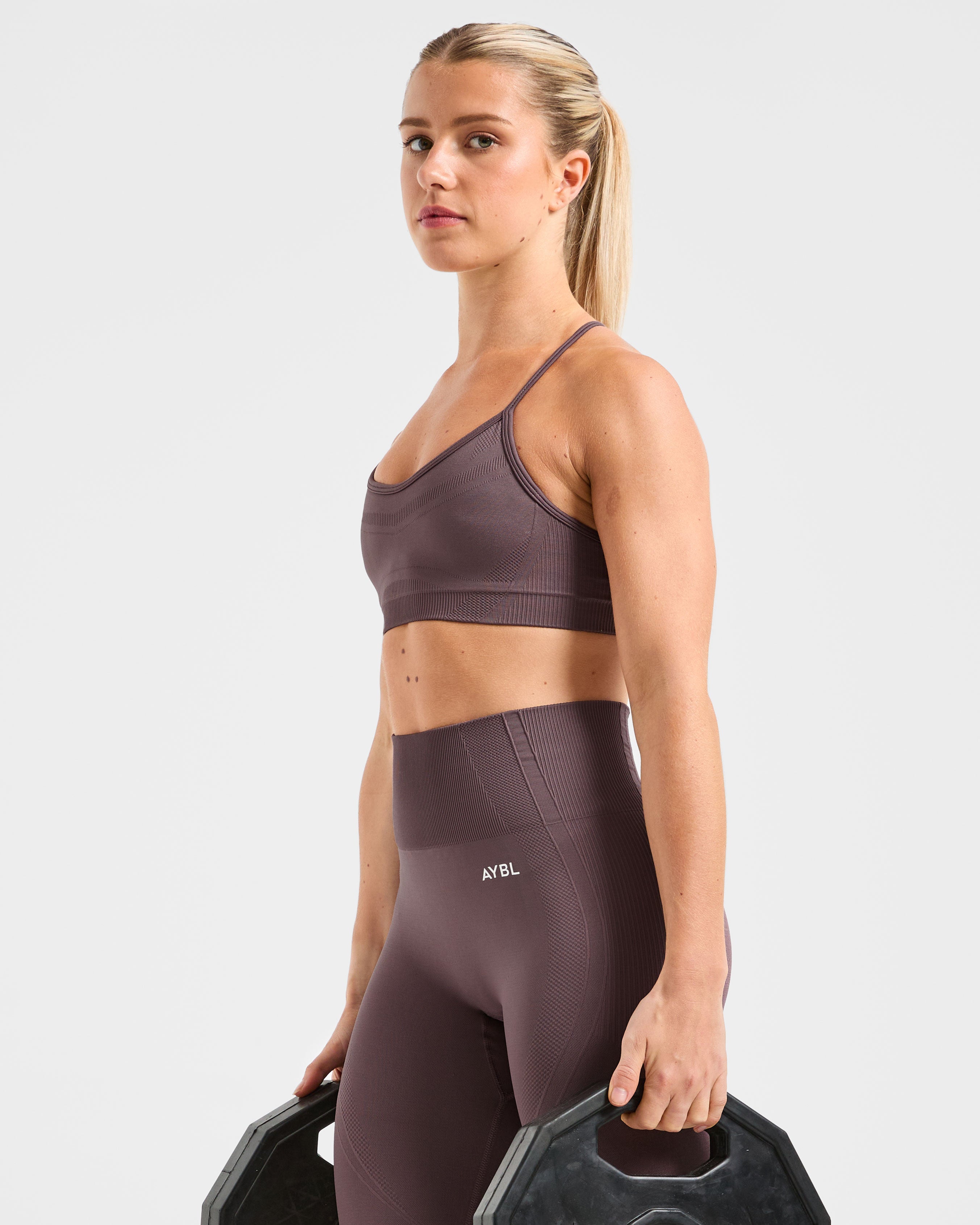 Balance V3 Seamless Strappy Sports Bra - Coffee Bean