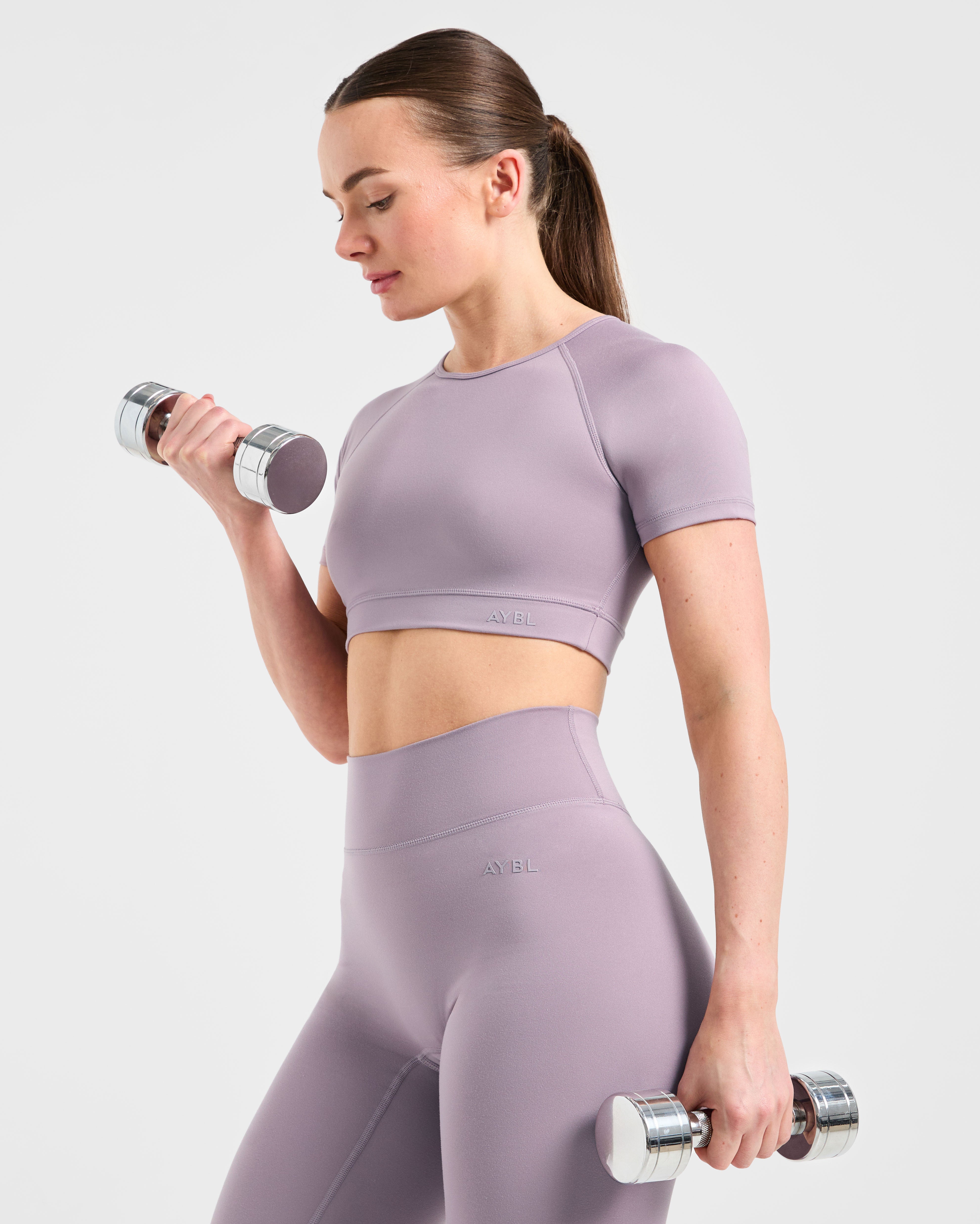 Staple Crop Top - Mauve Paars