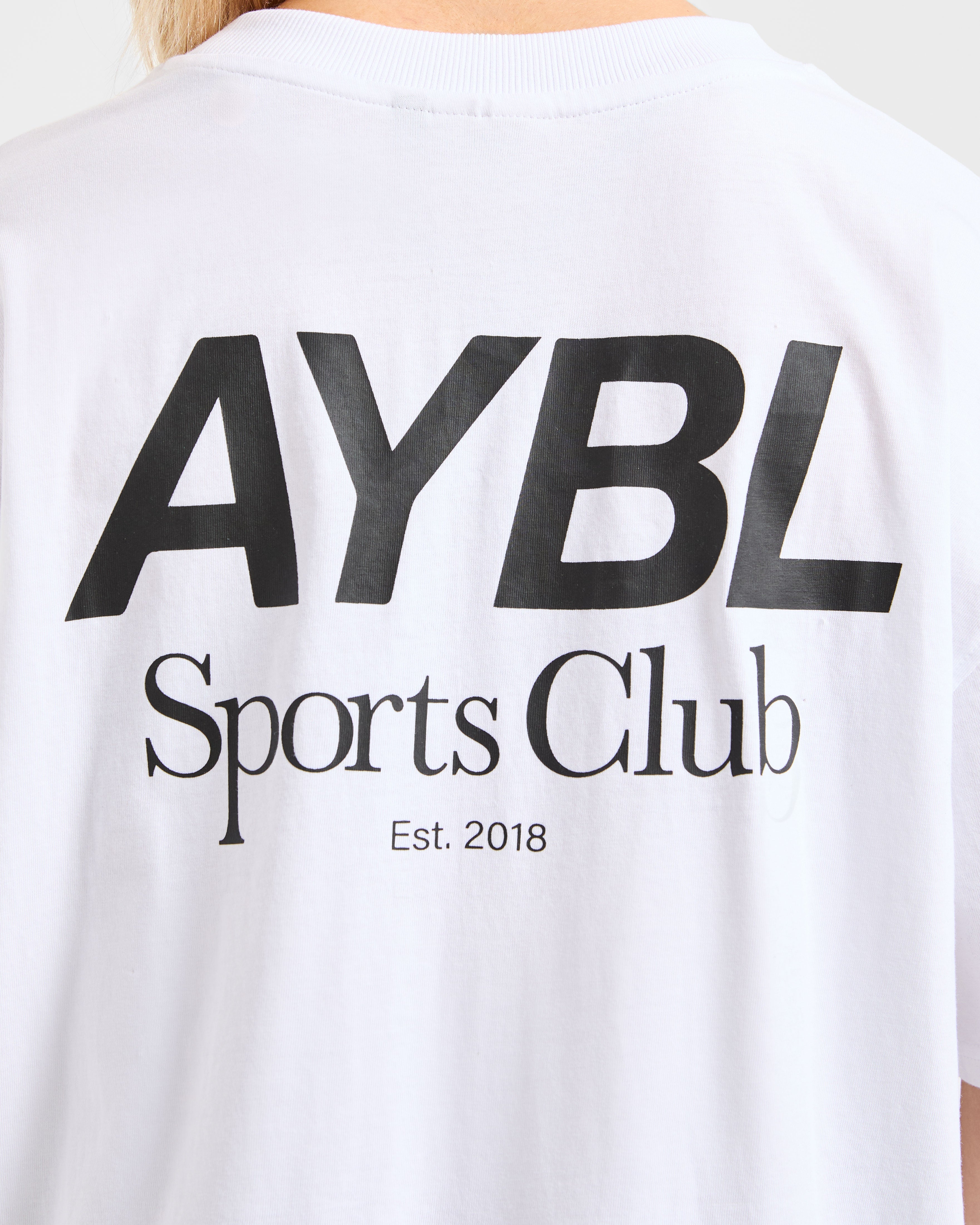 AYBL Sports Club Oversized T Shirt - Wit