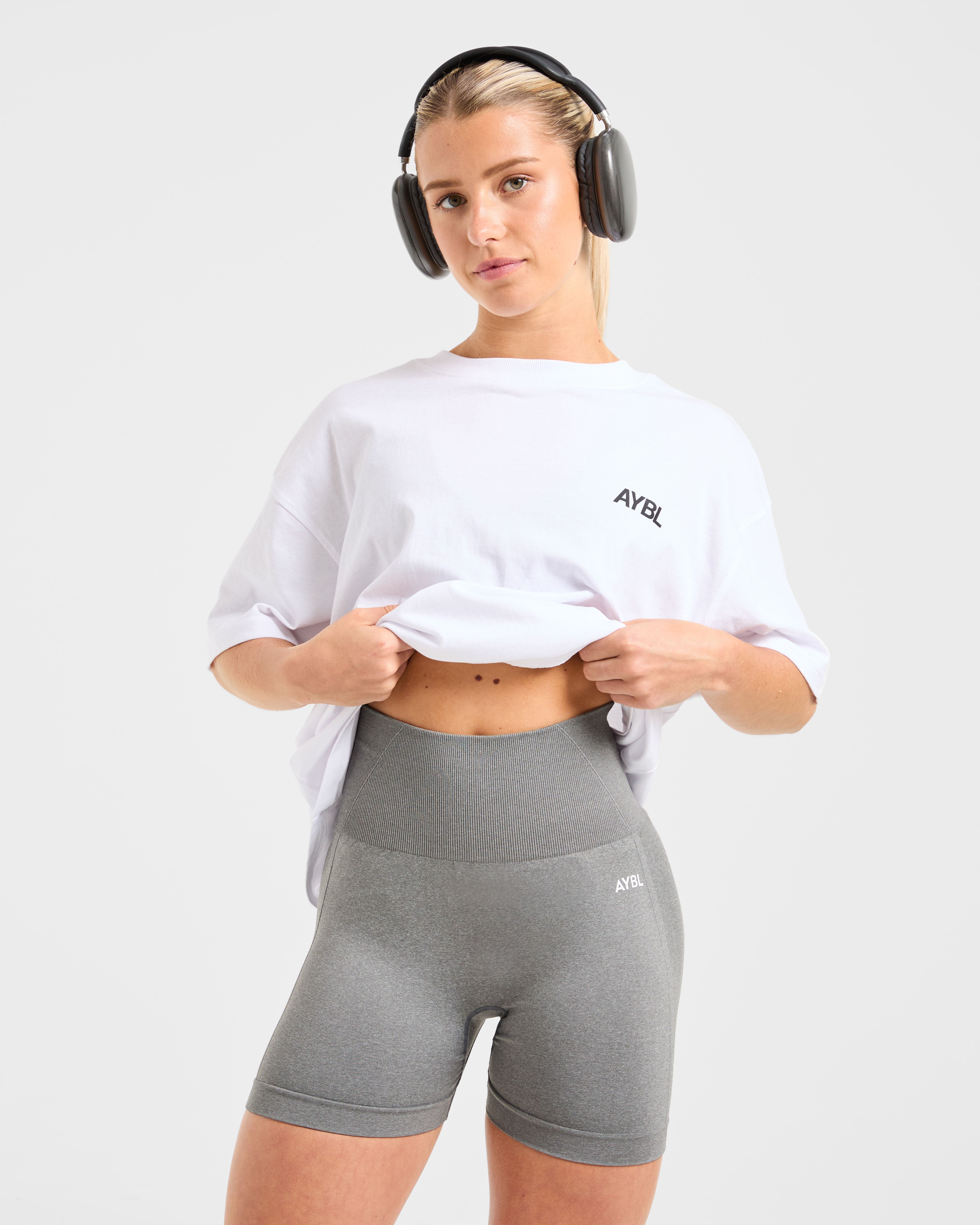 AYBL Sports Club Oversized T Shirt - Wit