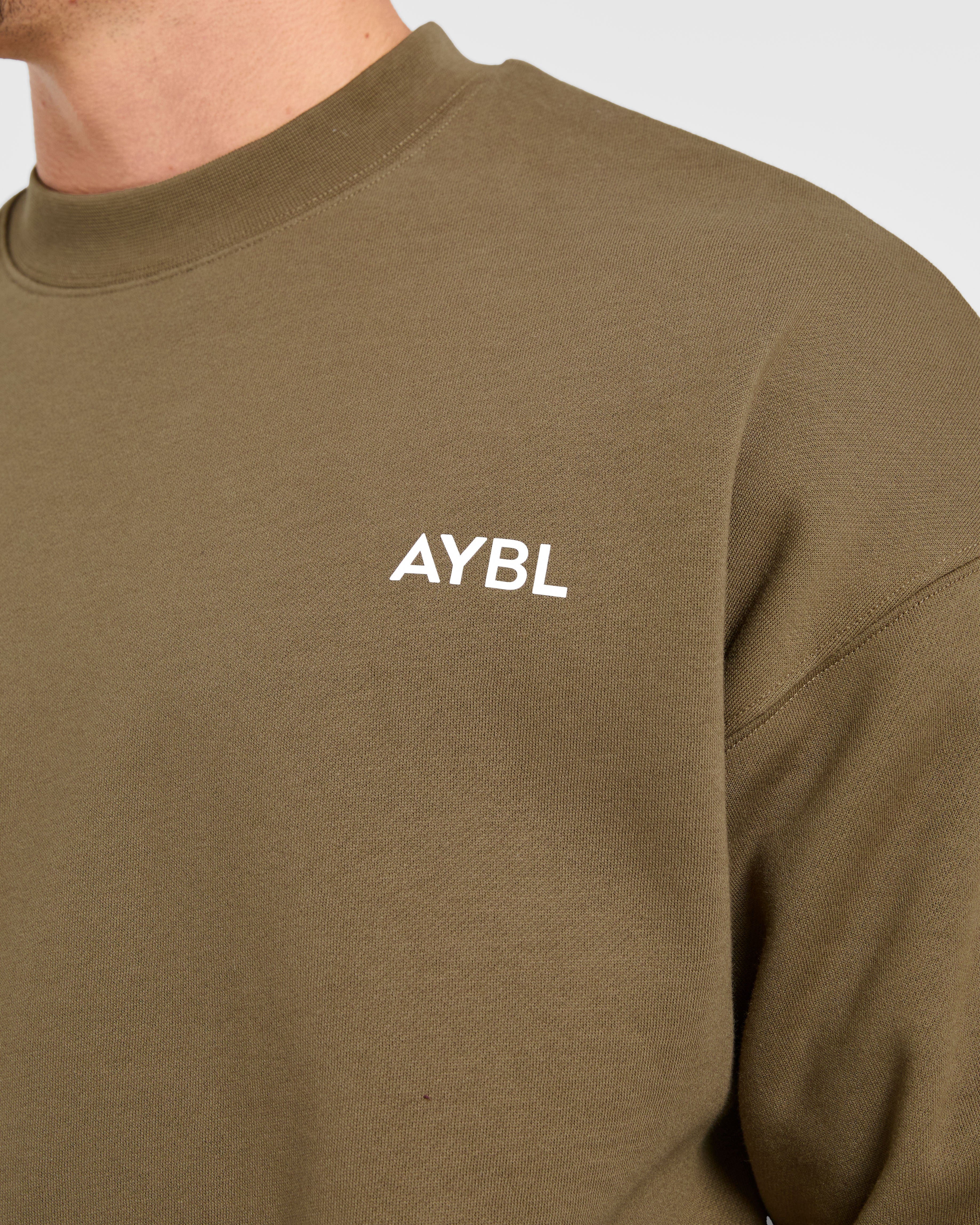 Essential Oversized Sweater - Olive Groen