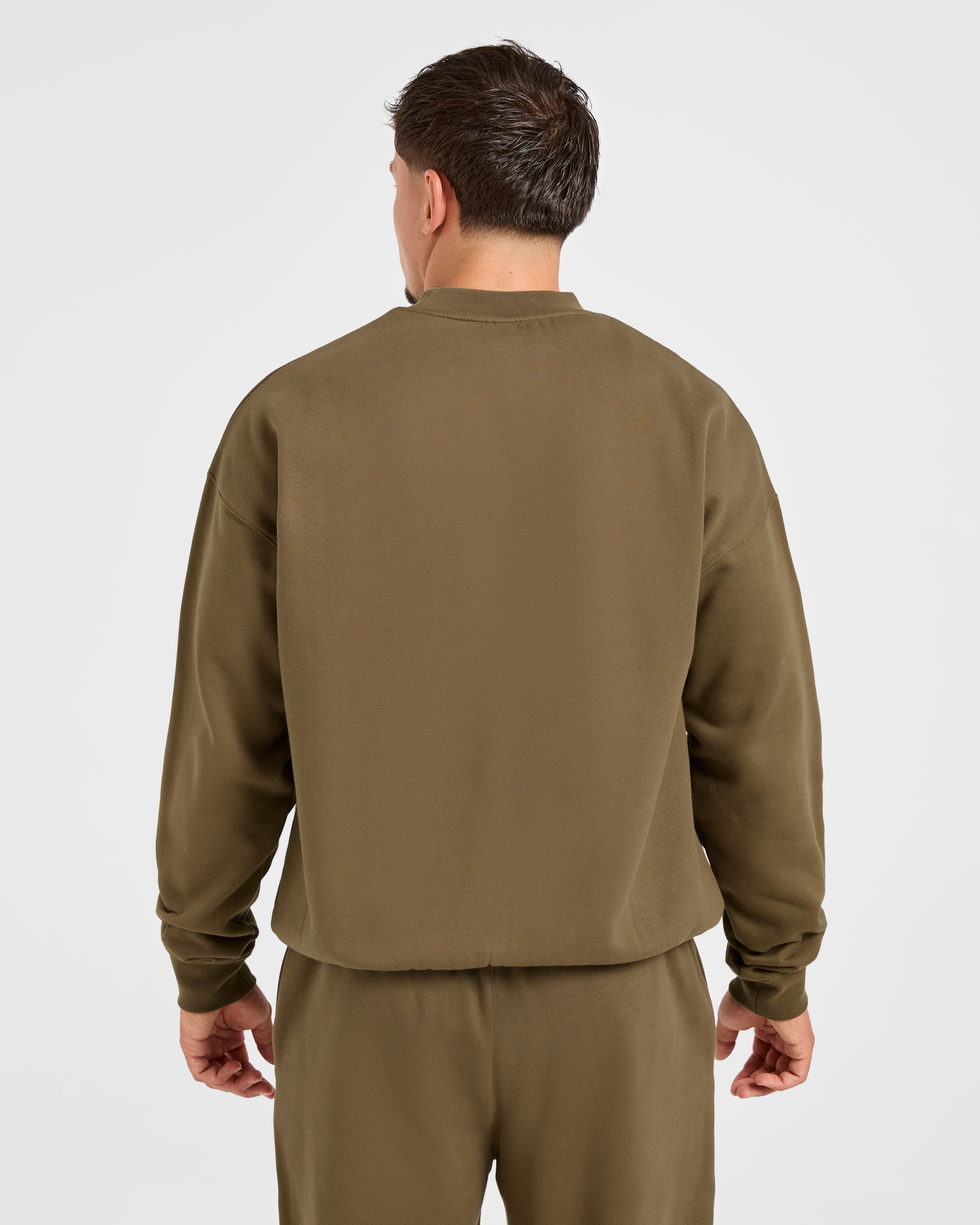 Essential Oversized Sweater - Olive Groen