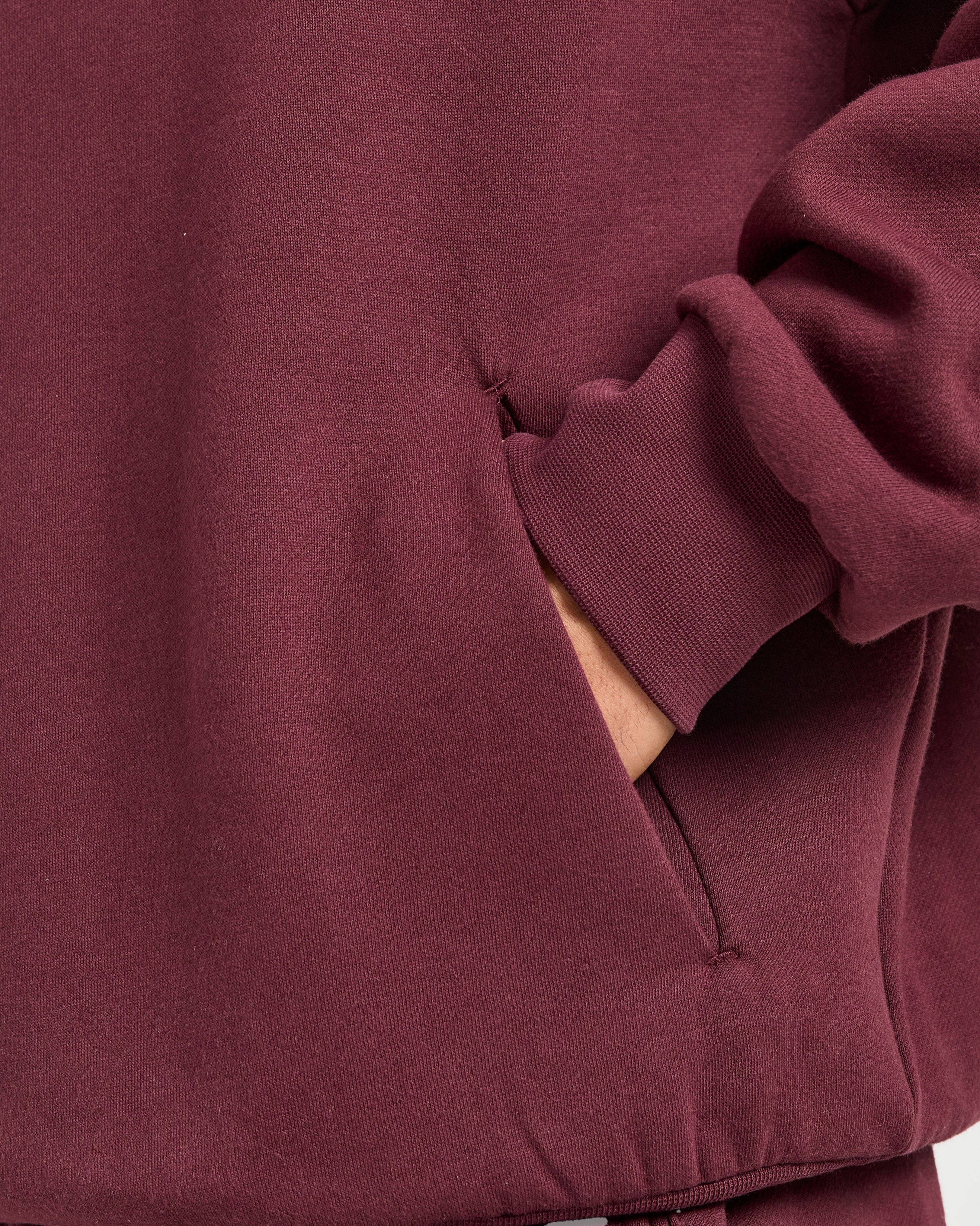Essential Oversized Hoodie - Burgundy Rood