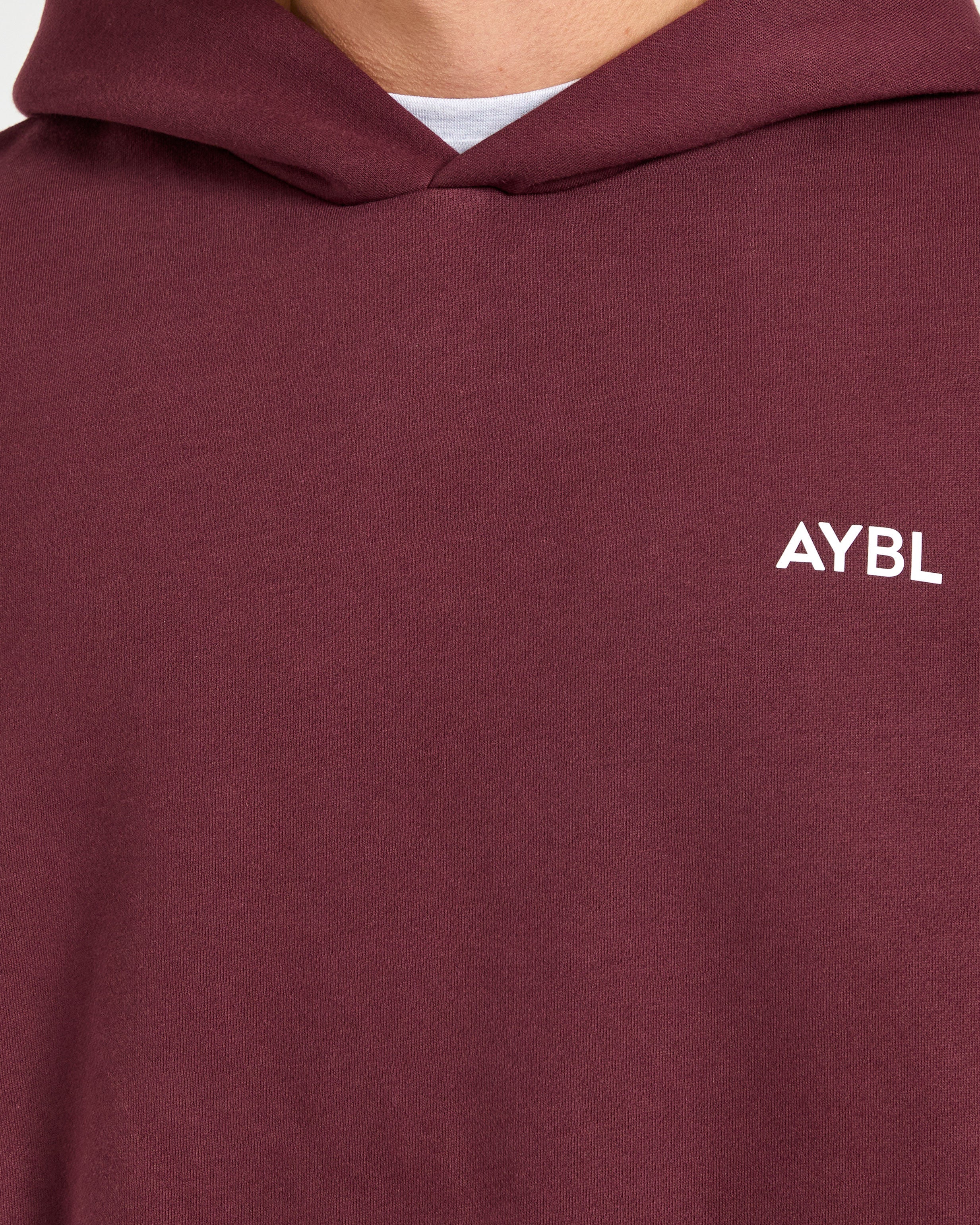 Essential Oversized Hoodie - Burgundy Rood