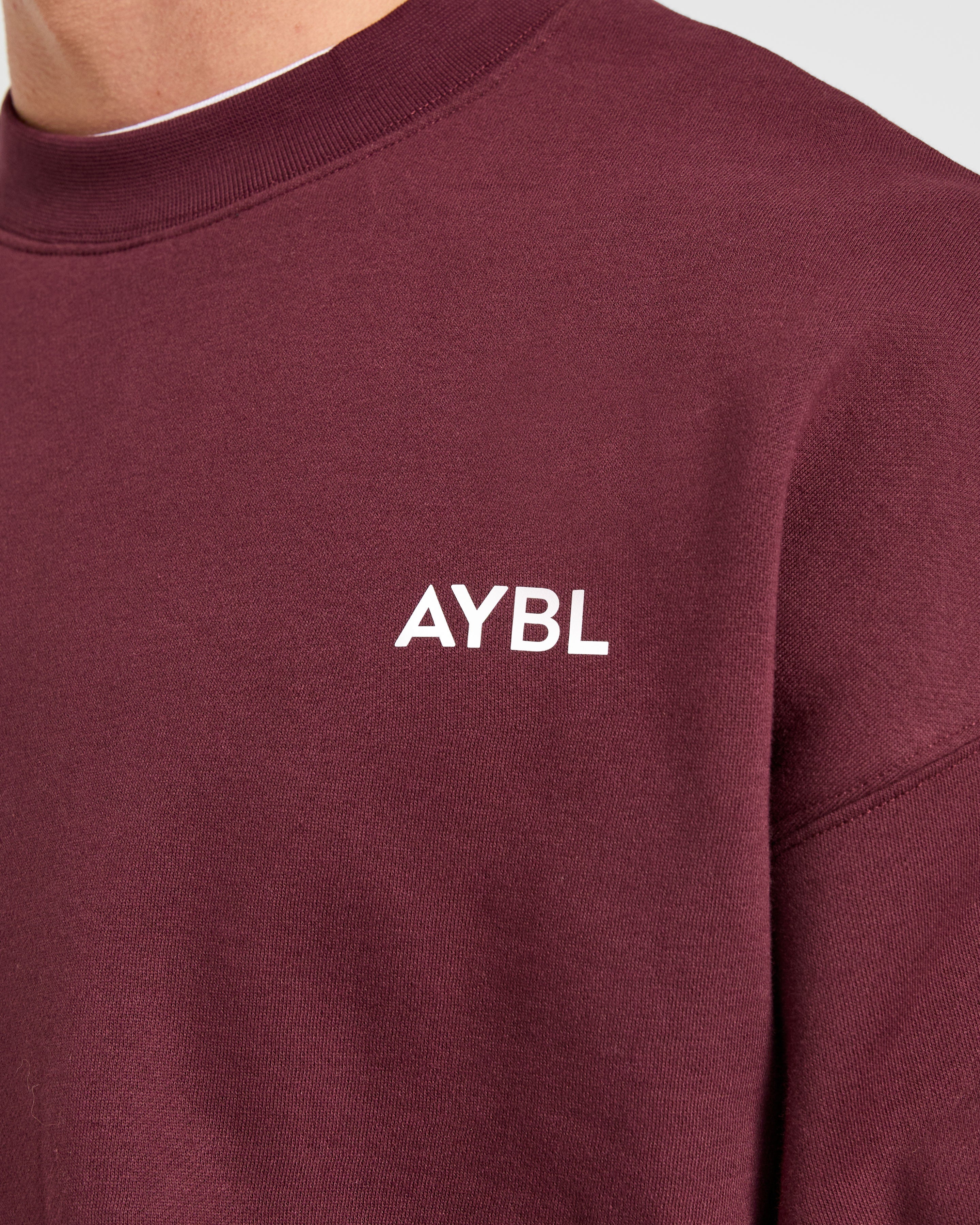 Essential Oversized Sweater - Burgundy Rood