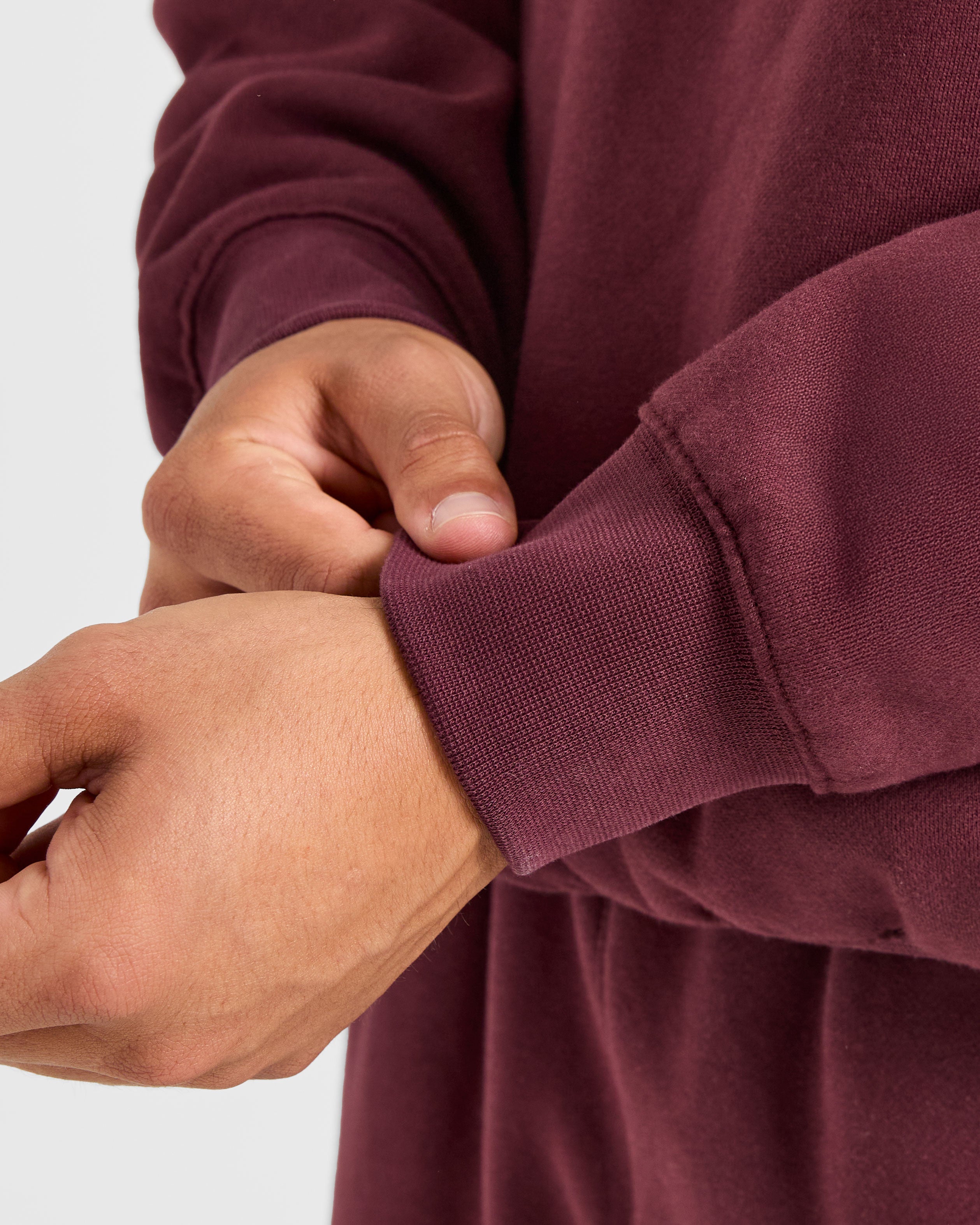 Essential Oversized Sweater - Burgundy Rood