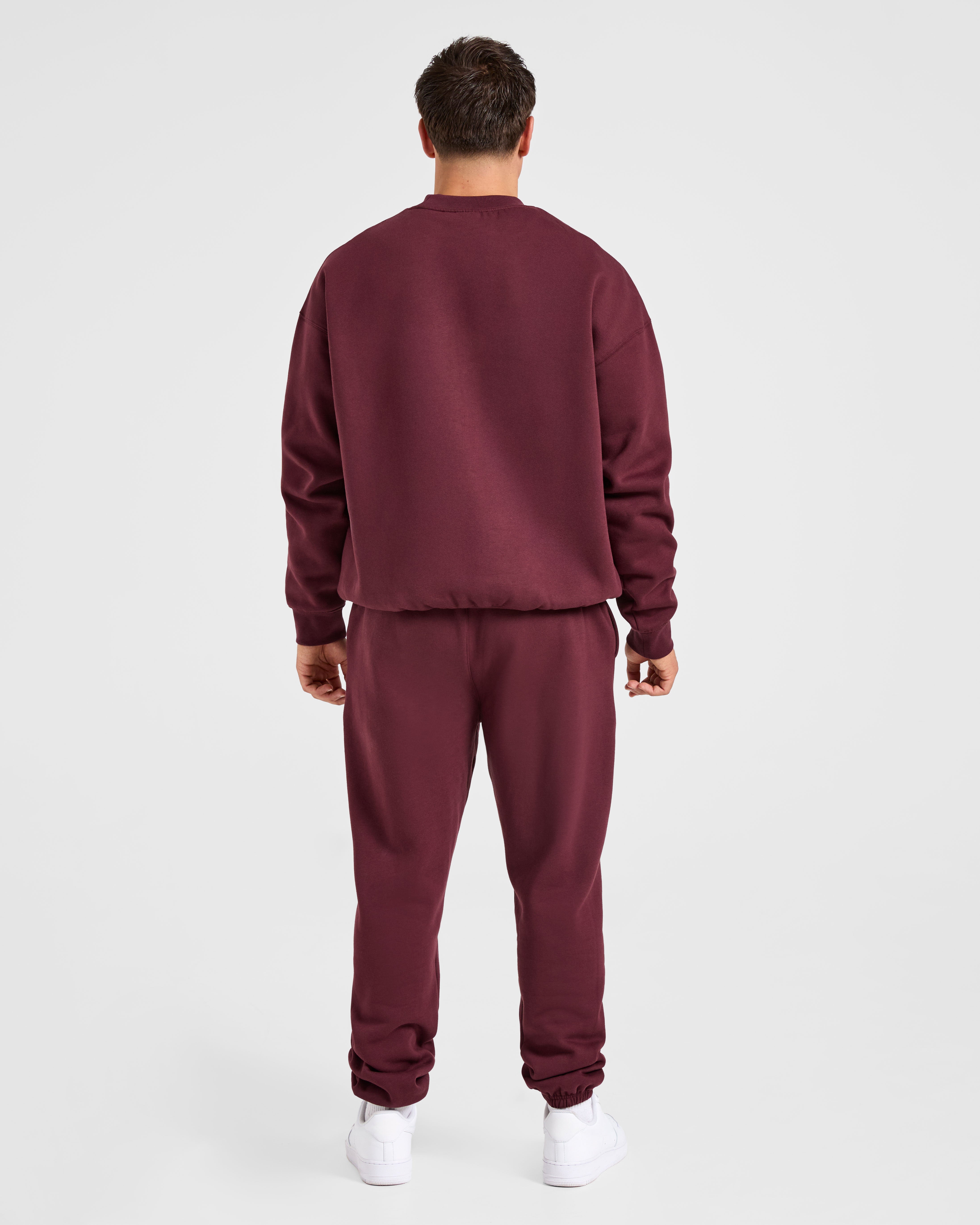 Essential Oversized Sweater - Burgundy Rood