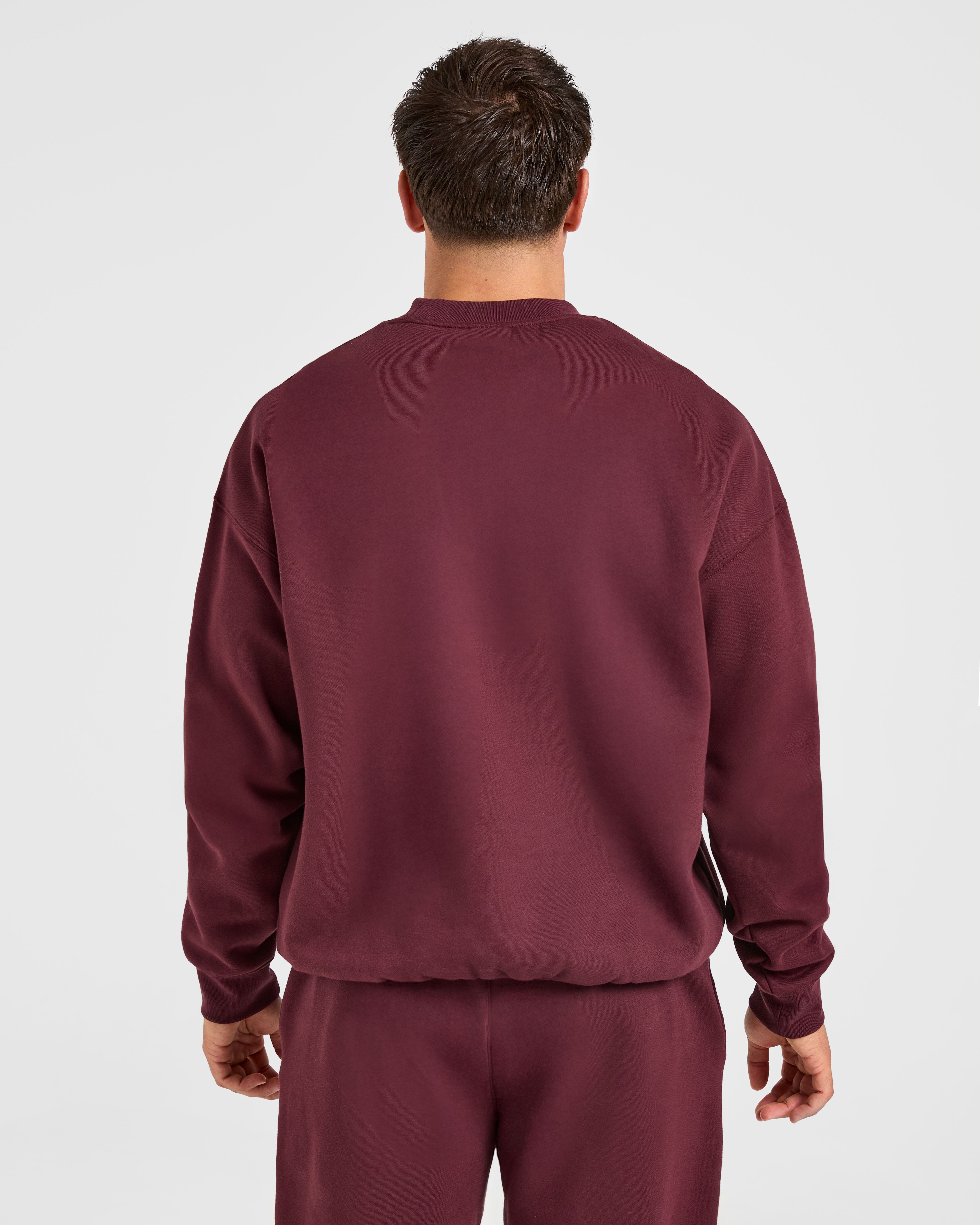 Essential Oversized Sweater - Burgundy Rood