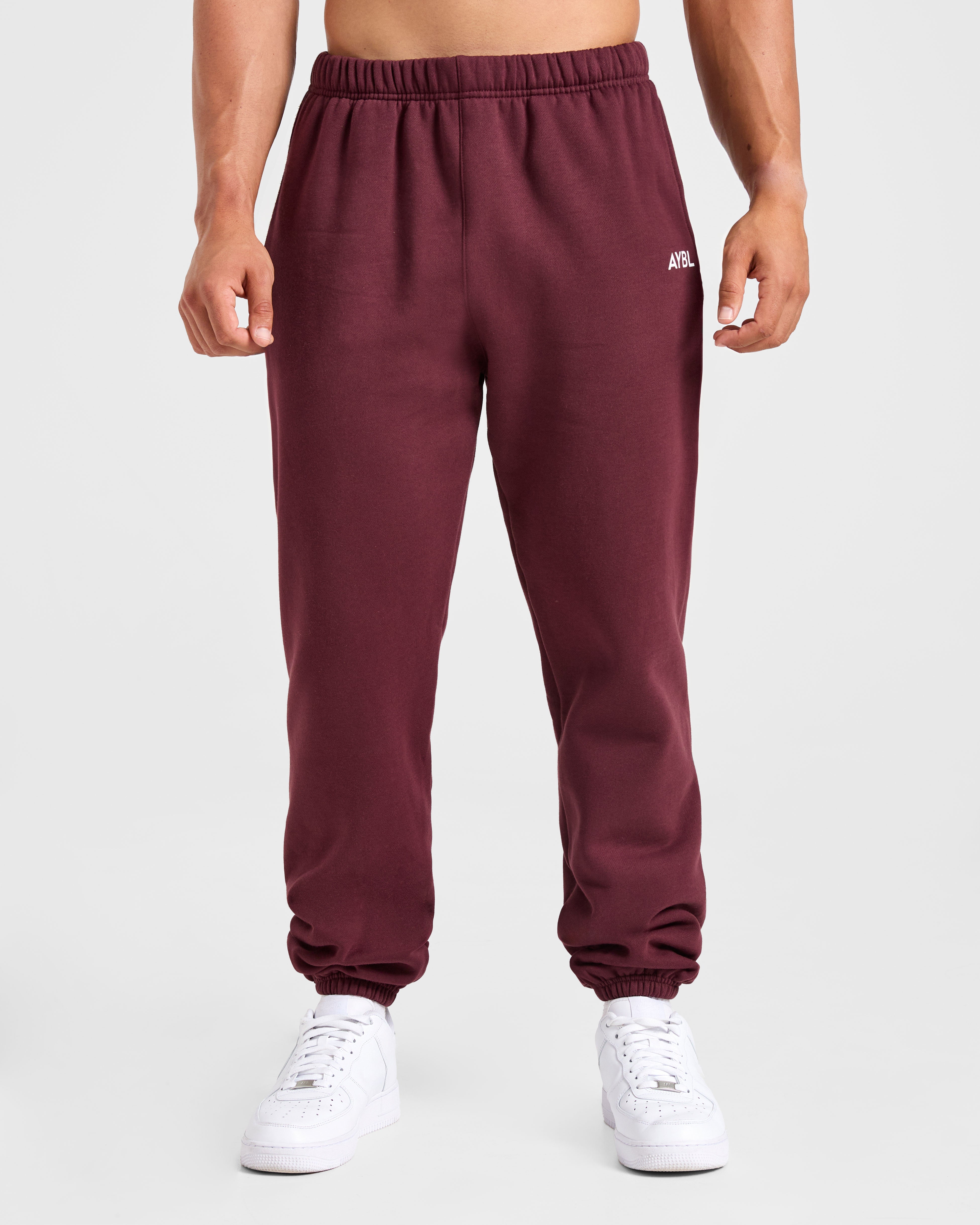 Essential Oversized Joggers - Burgundy Rood