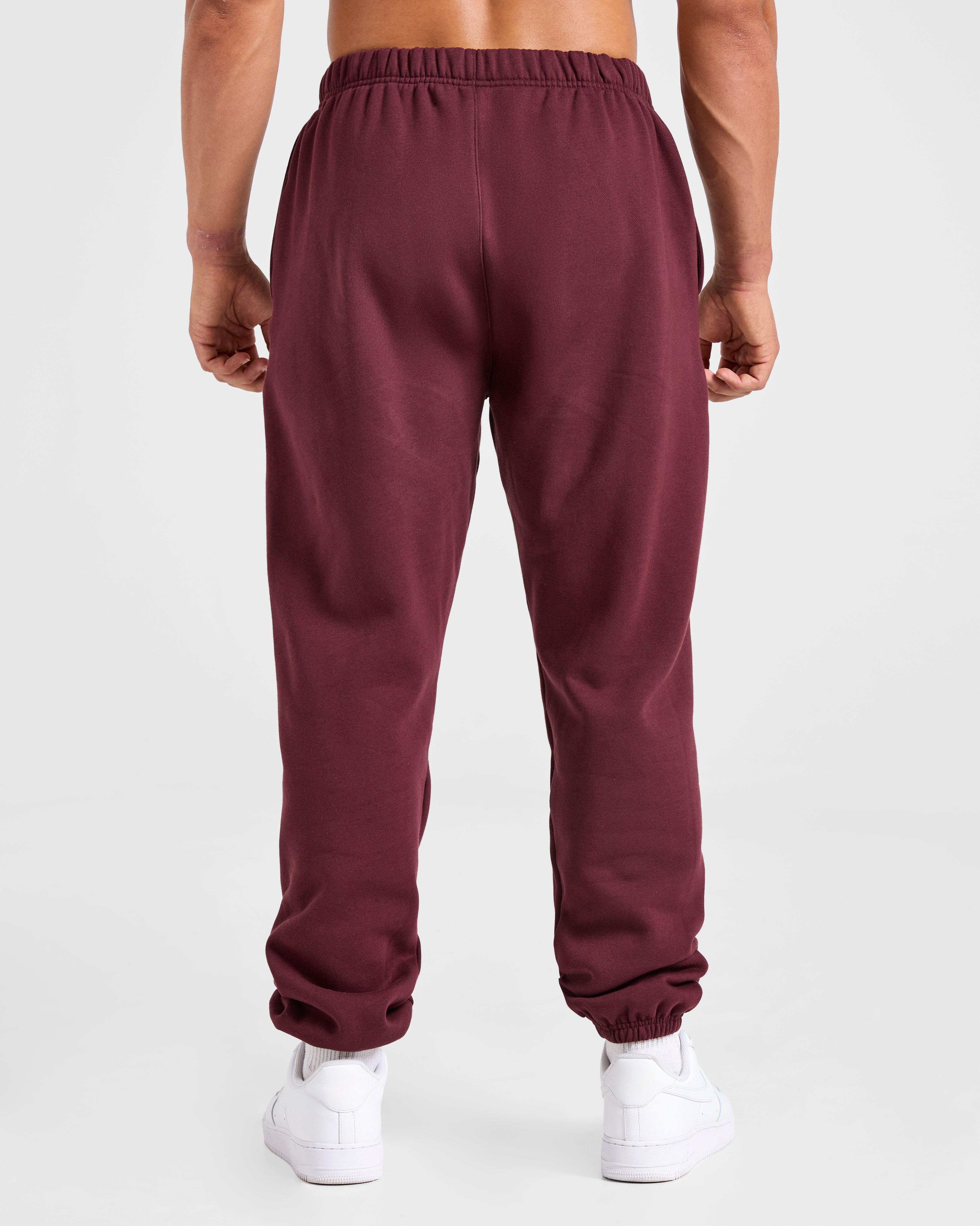 Essential Oversized Joggers - Burgundy Rood
