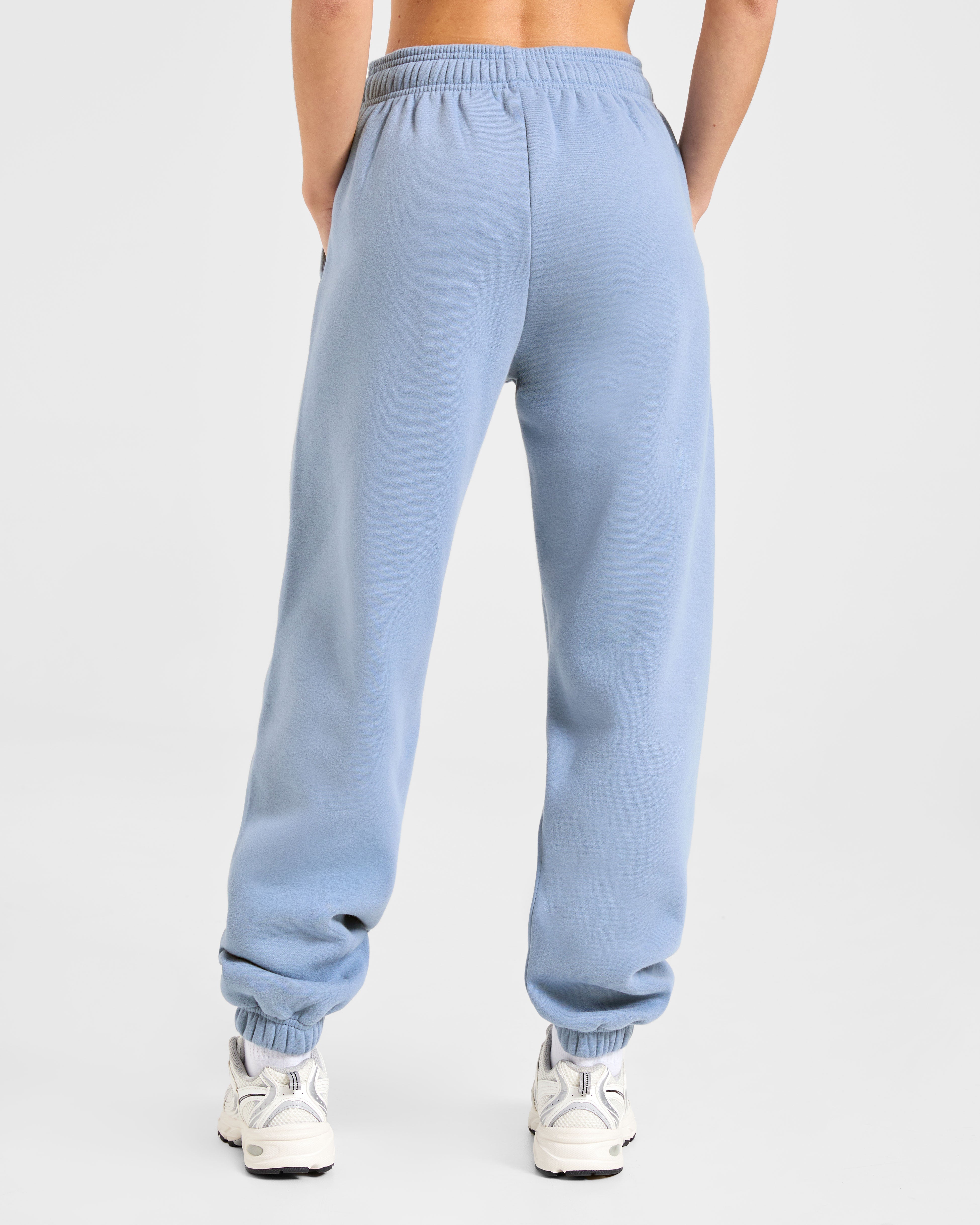 Retro Athletics Oversized Joggers - Vintage Blauw
