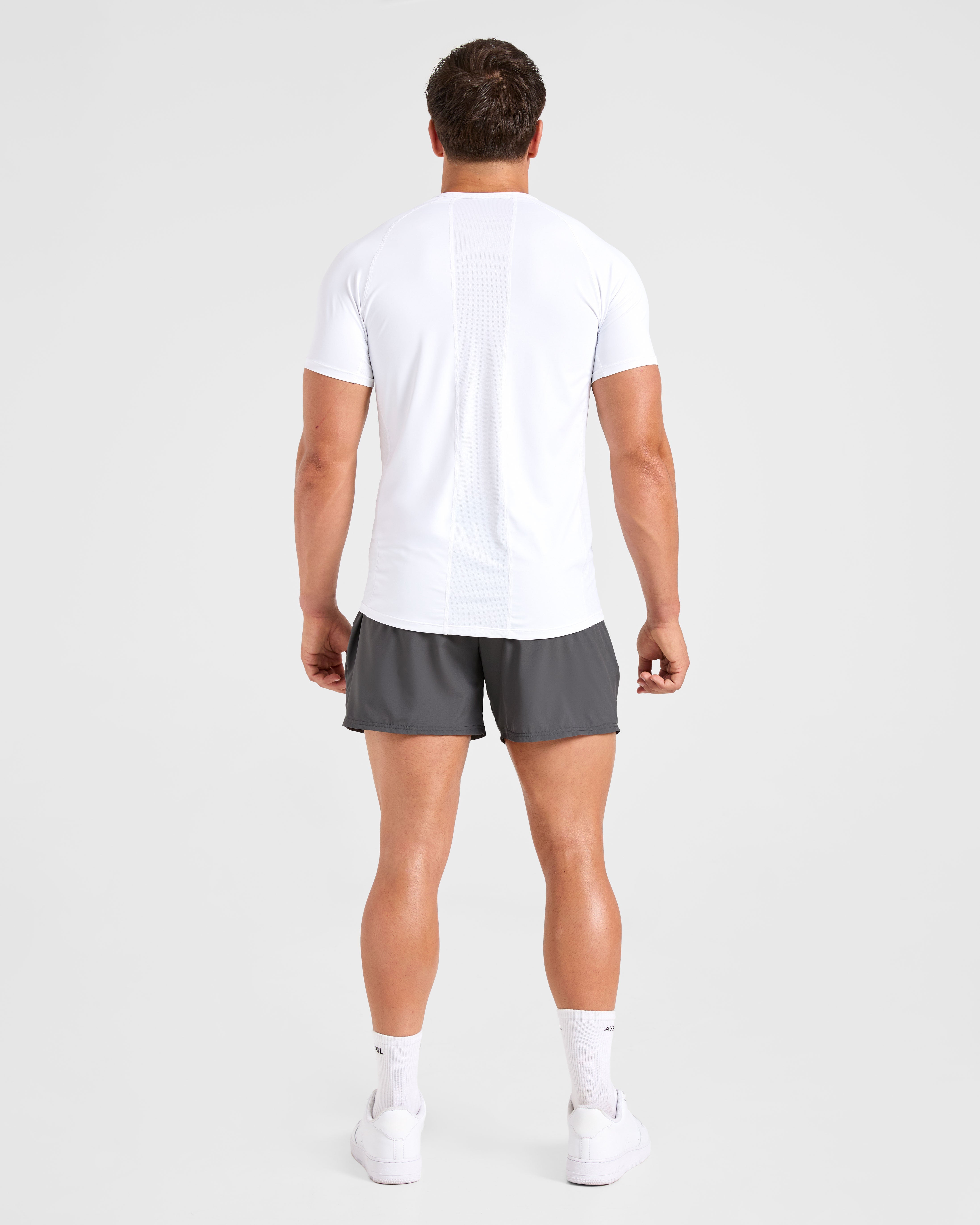 Compression Relaxed T Shirt - Wit