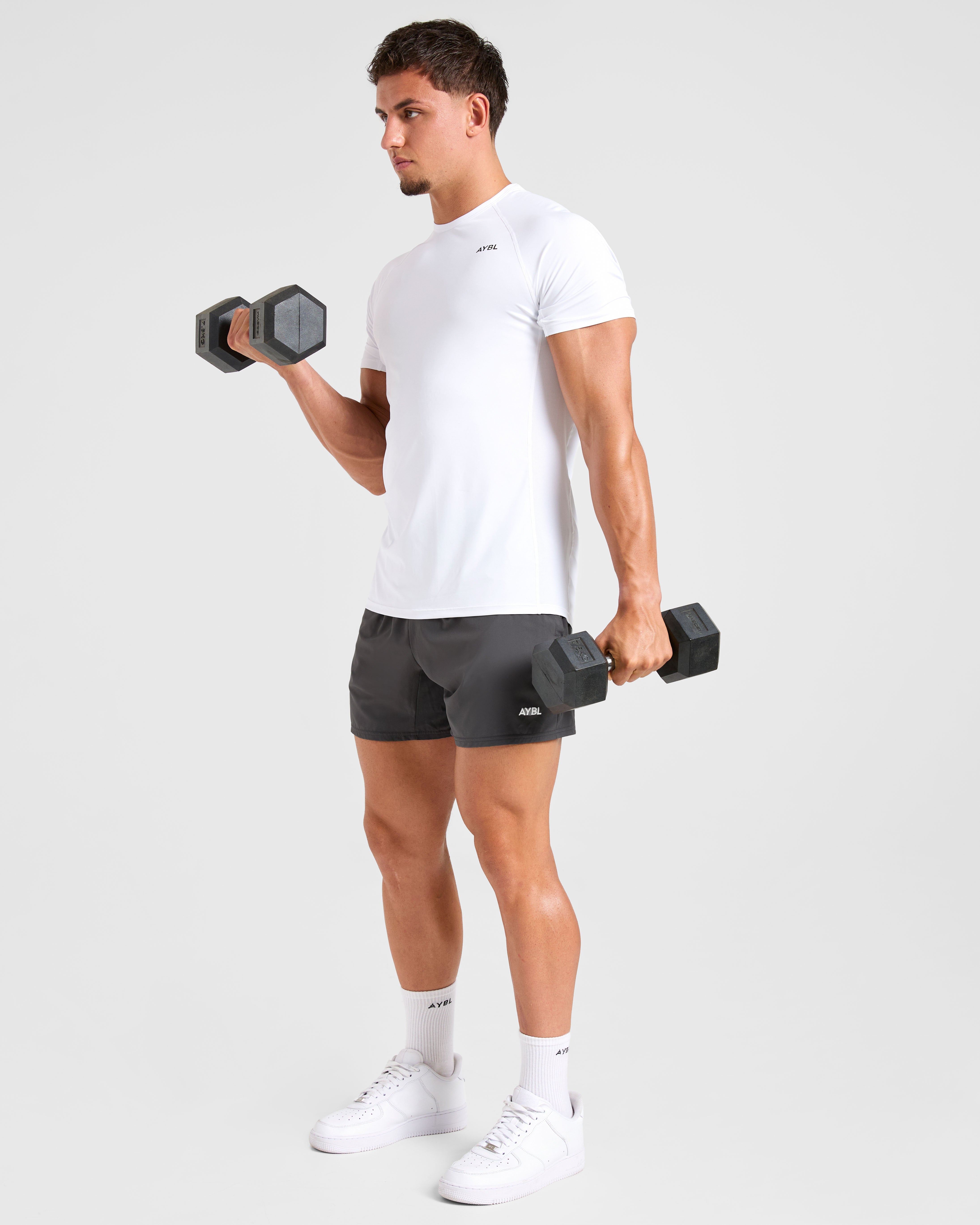 Compression Relaxed T Shirt - Wit