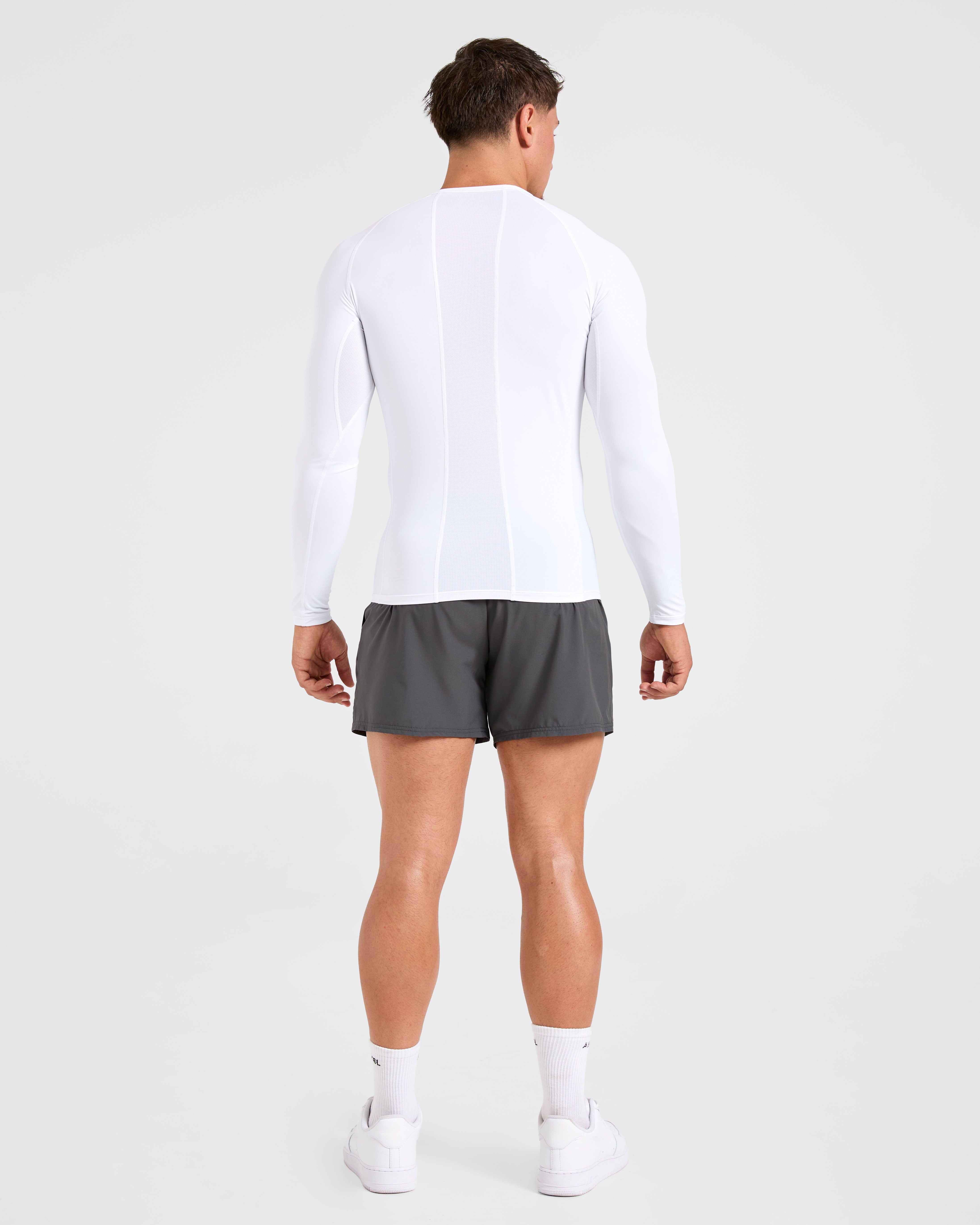 Compression Long Sleeve T Shirt - Wit